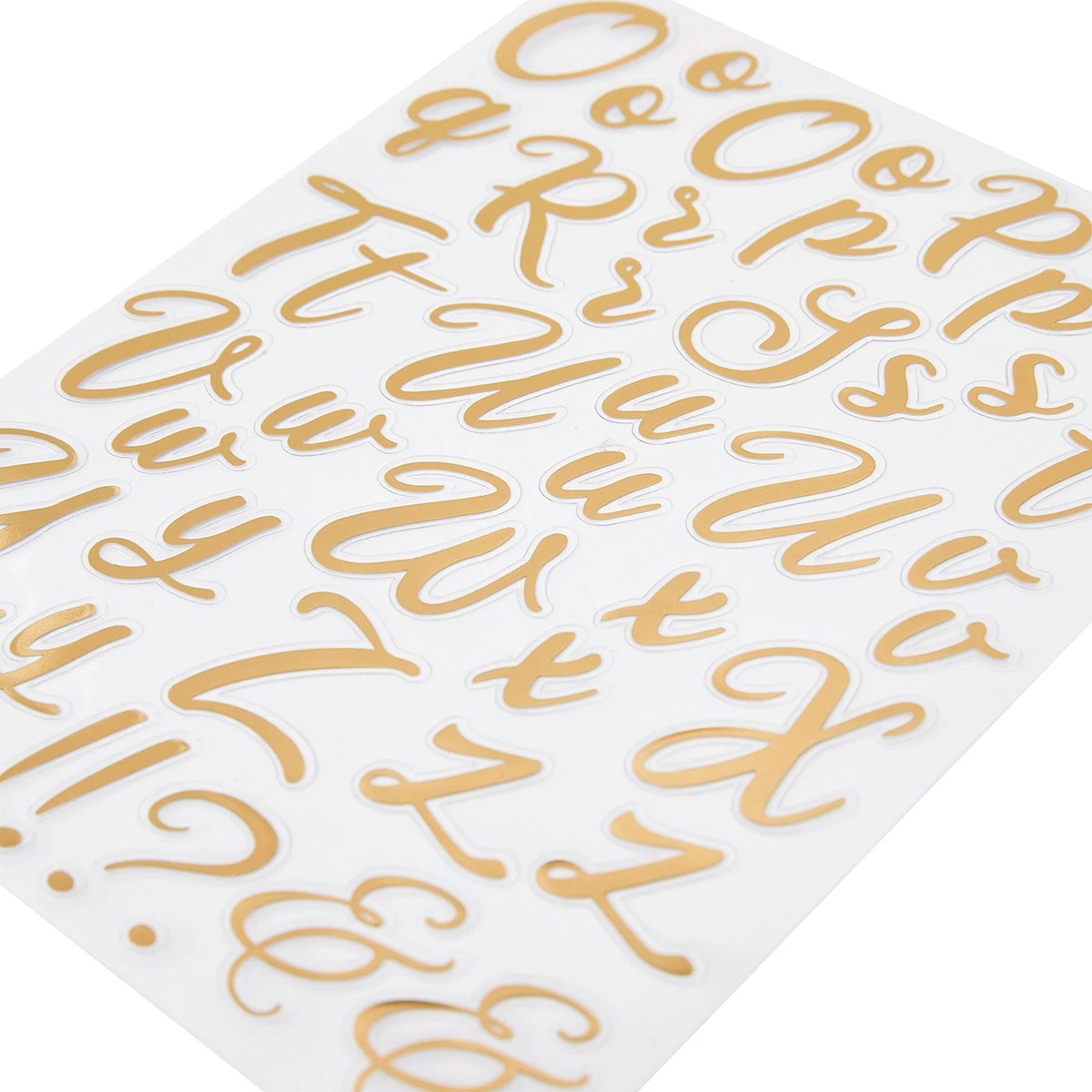 6 Alphabet Stickers - Gold Look, 6 of 6