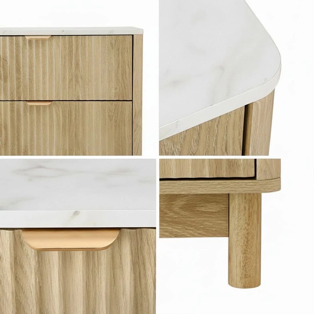 8 Artiss 6 Chest of Drawers Dresser Table - Brown, 8 of 10