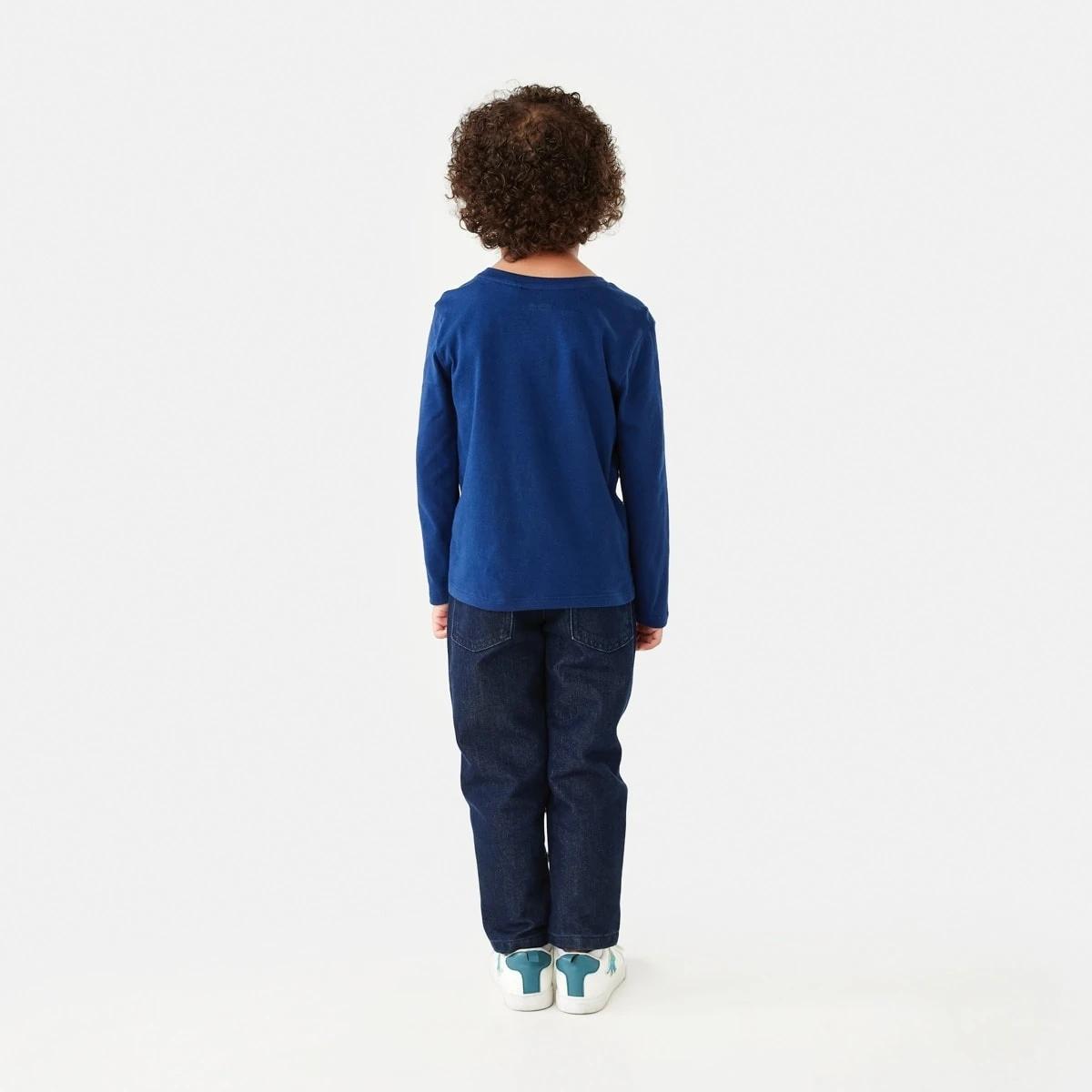 6 Long Sleeve Print T-shirt Blu Varsty, 6 of 8