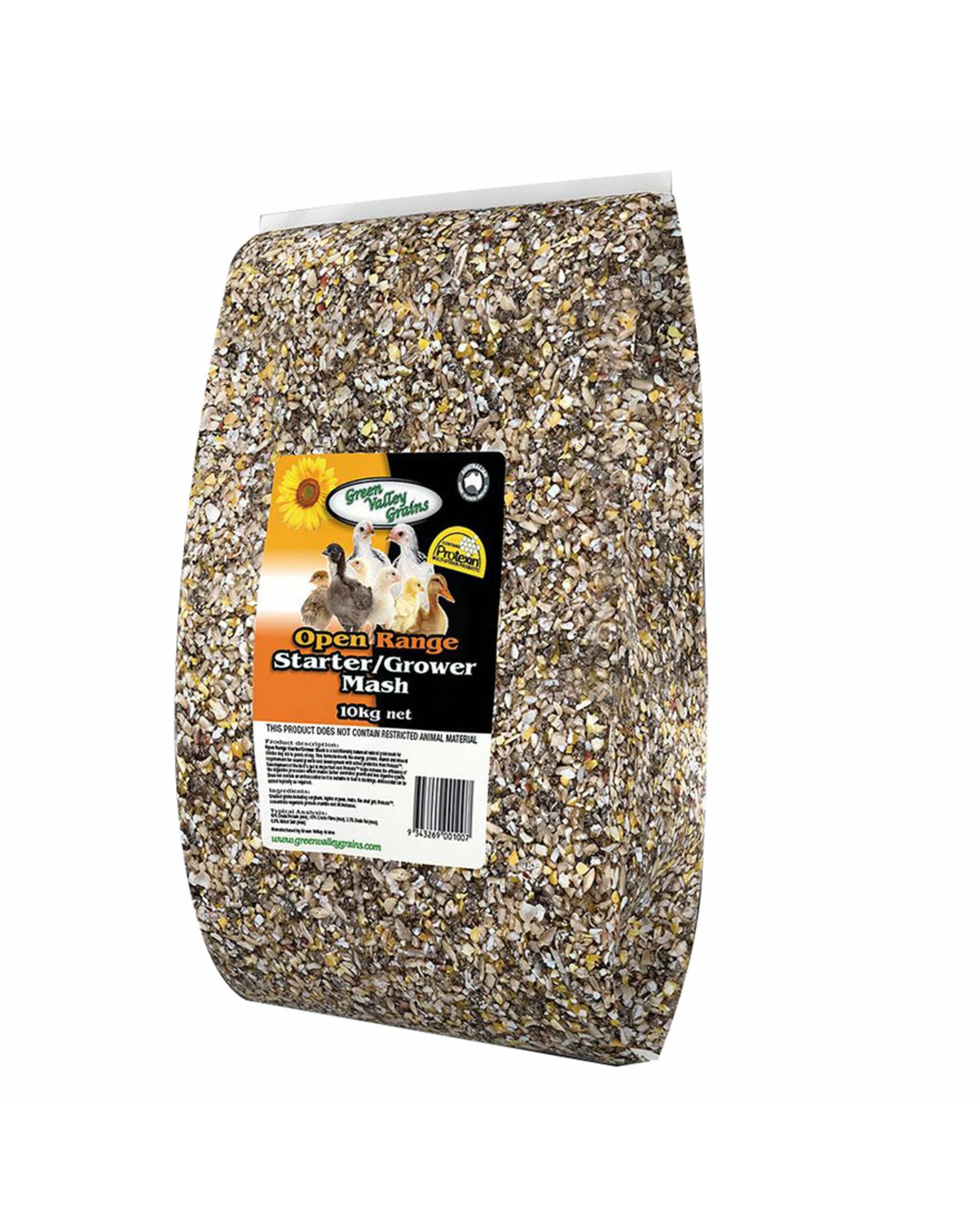 1 Green Valley Open Range Starter Grower Mash 10kg, 1 of 1