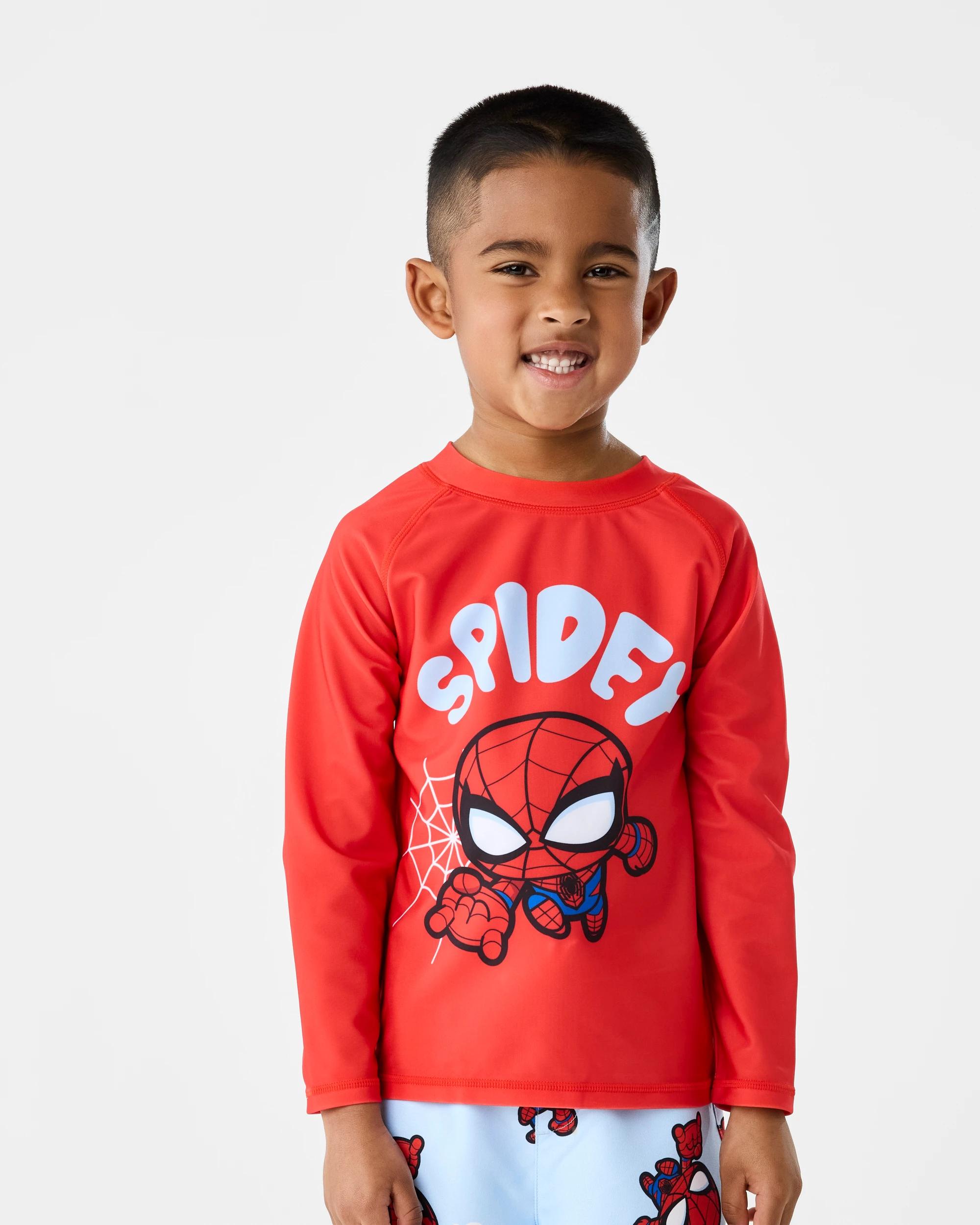 1 Spider-Man License Long Sleeve Rash Vest Spiderman, 1 of 6