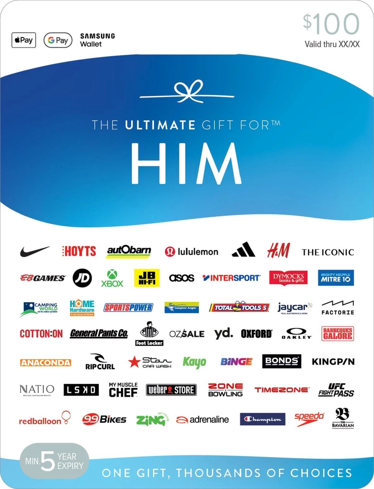 1 The Ultimate Gift for Him $100 Gift Card