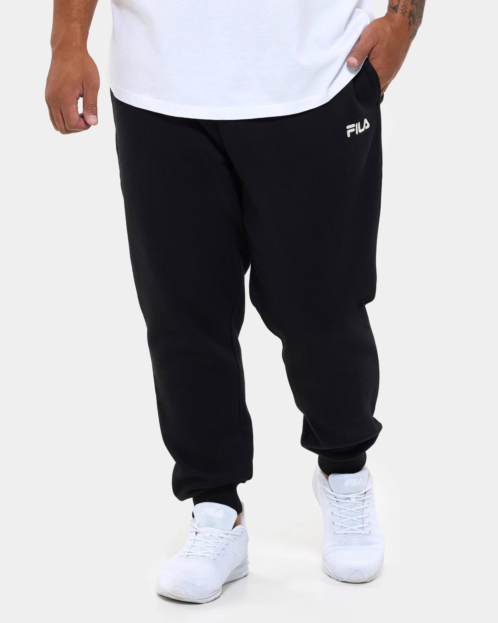 1 Fila Plus Heavyweight Fleece Trackpants BLACK, 1 of 7
