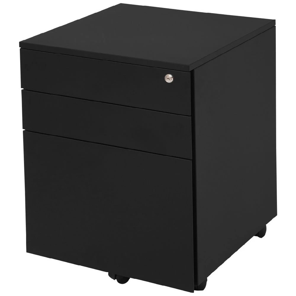 1 Rapidline 3 Drawer Mobile Pedestal Black Cabinets Pedestals, 1 of 3