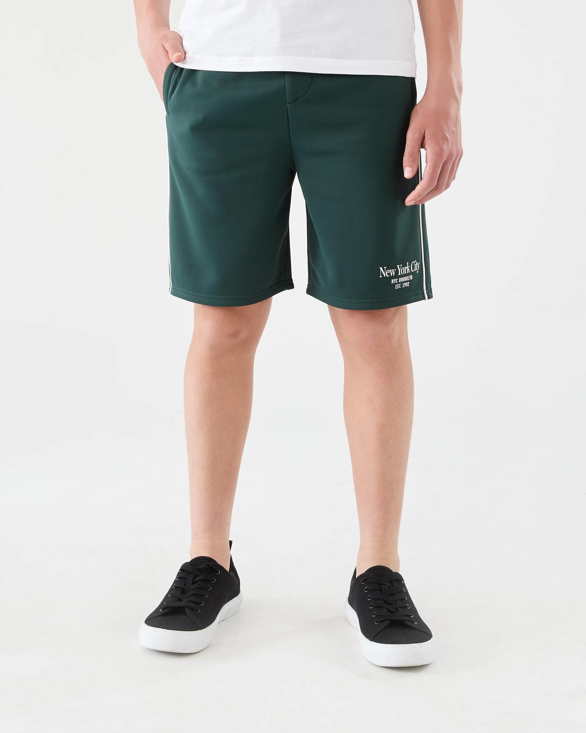 1 Piped Knit Shorts Grn Varsit, 1 of 6