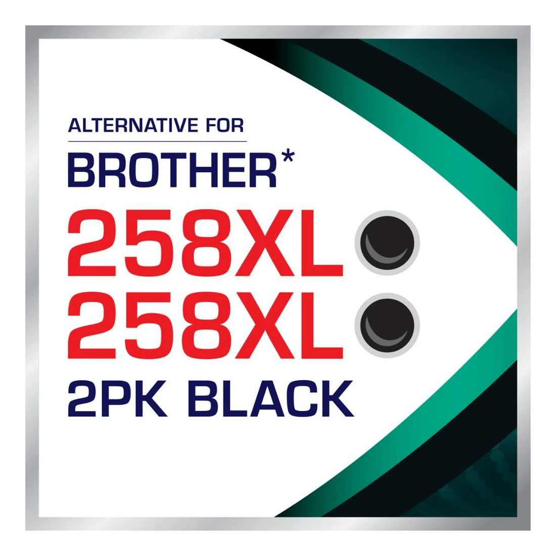 2 Calidad Brother TN258XL Black 2 Pack, 2 of 7