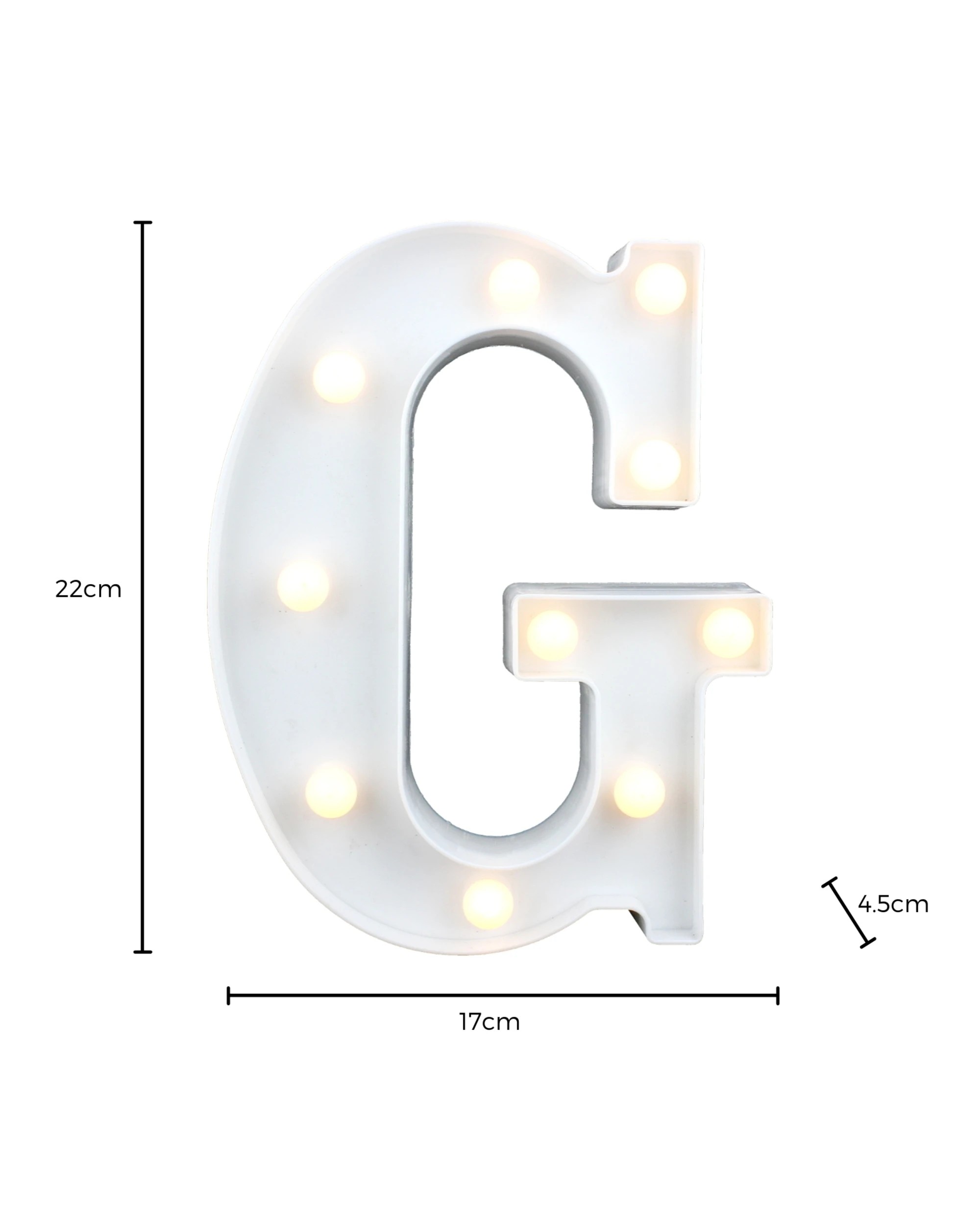 3 Partyrama LED Light Up Letter G White, 3 of 3
