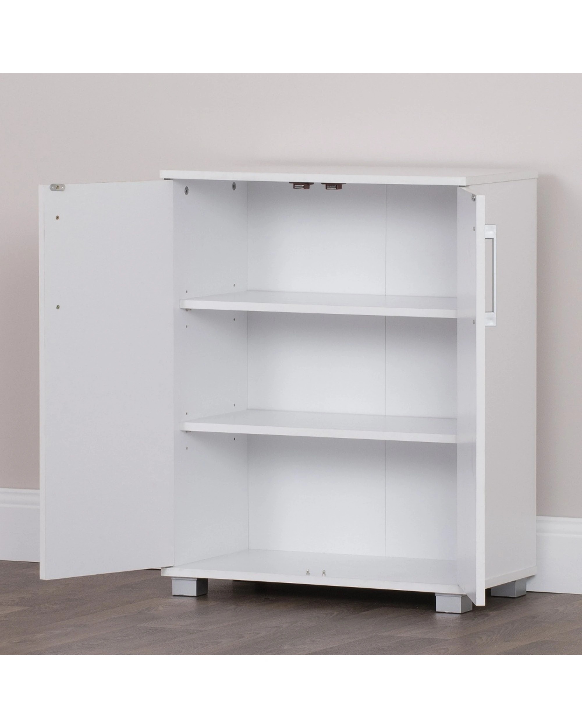 5 Alpine Bay Classic Multi-Purpose Cabinet Cupboard 2 Door Low - White, 5 of 7