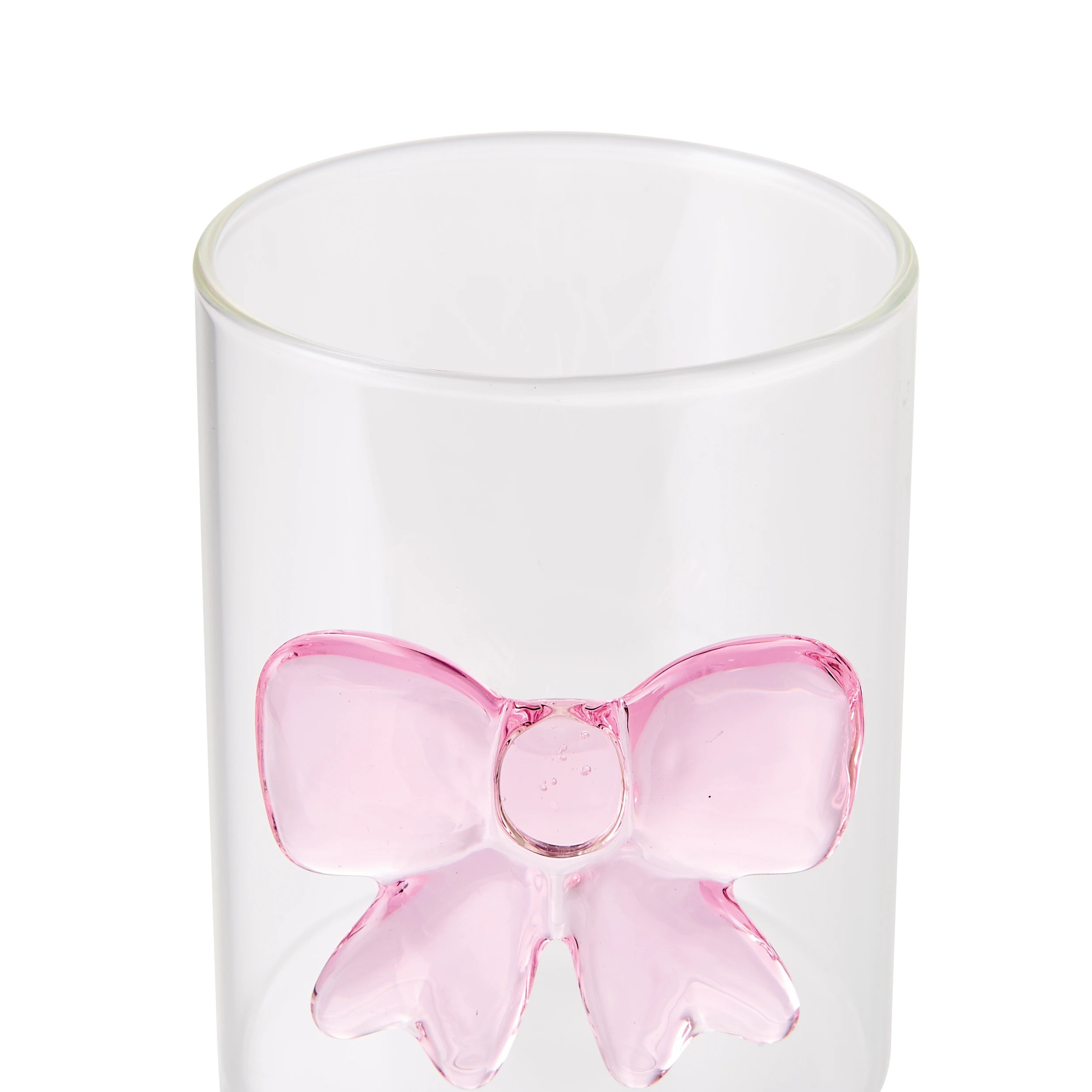 4 4 Pink Bow Tumbler Glasses, 4 of 6