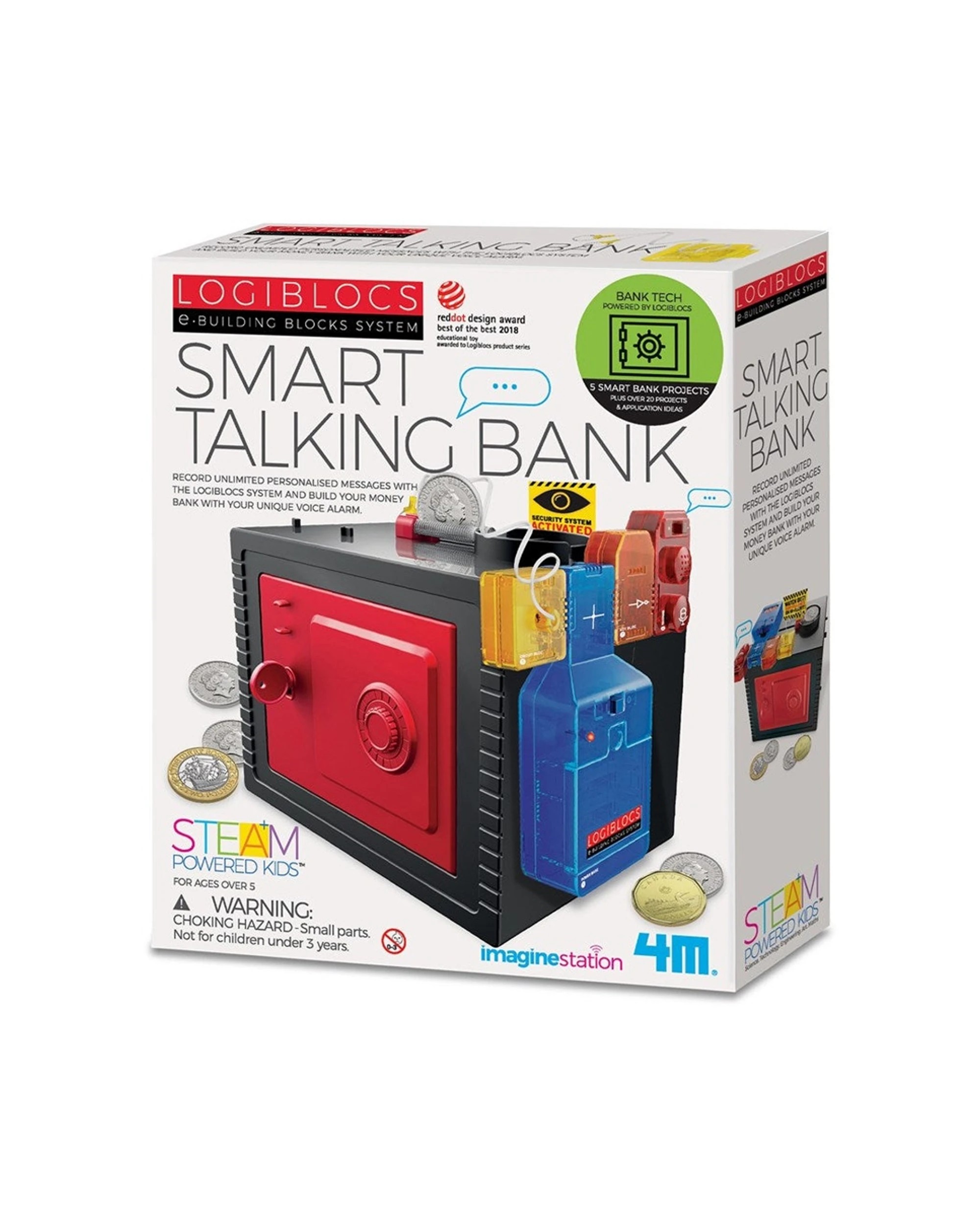 1 4M Logiblocs Smart Talking Bank Educational Kids Fun Activity Toy, 1 of 3