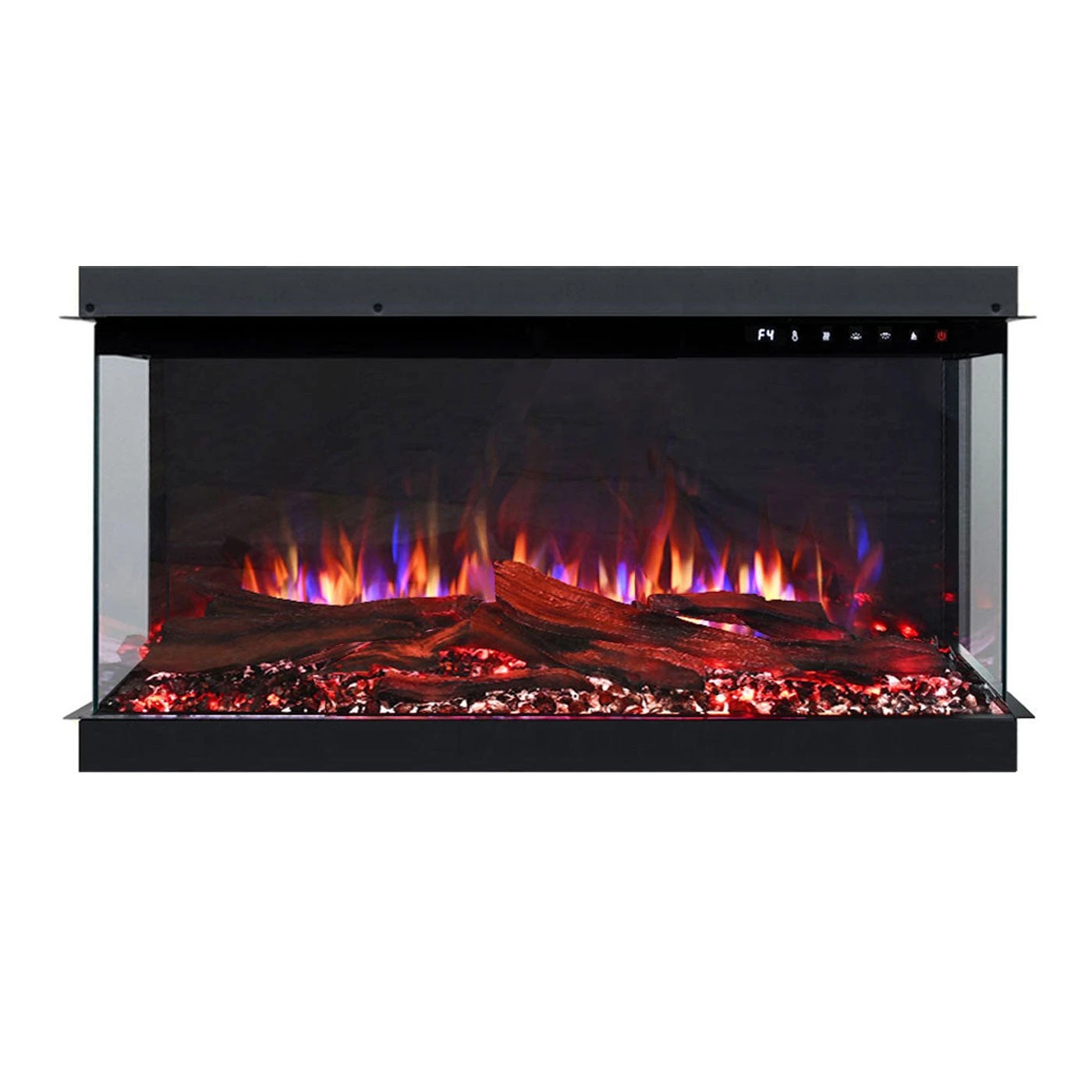 2 Moda Living Cascade 3-Sided 40 inch Extra Deep Electric Fireplace - Black, 2 of 7