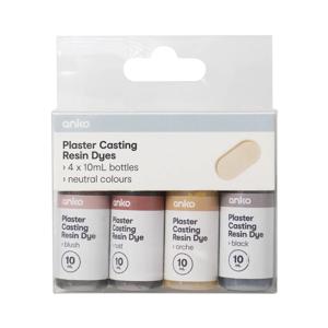 4 Pack Plaster Casting Resin Dyes - Neutral