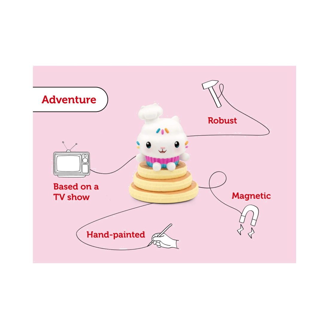 4 Tonies - Gabby's Dollhouse - Cakey Cat Tonie Audio Character - Multi, 4 of 6