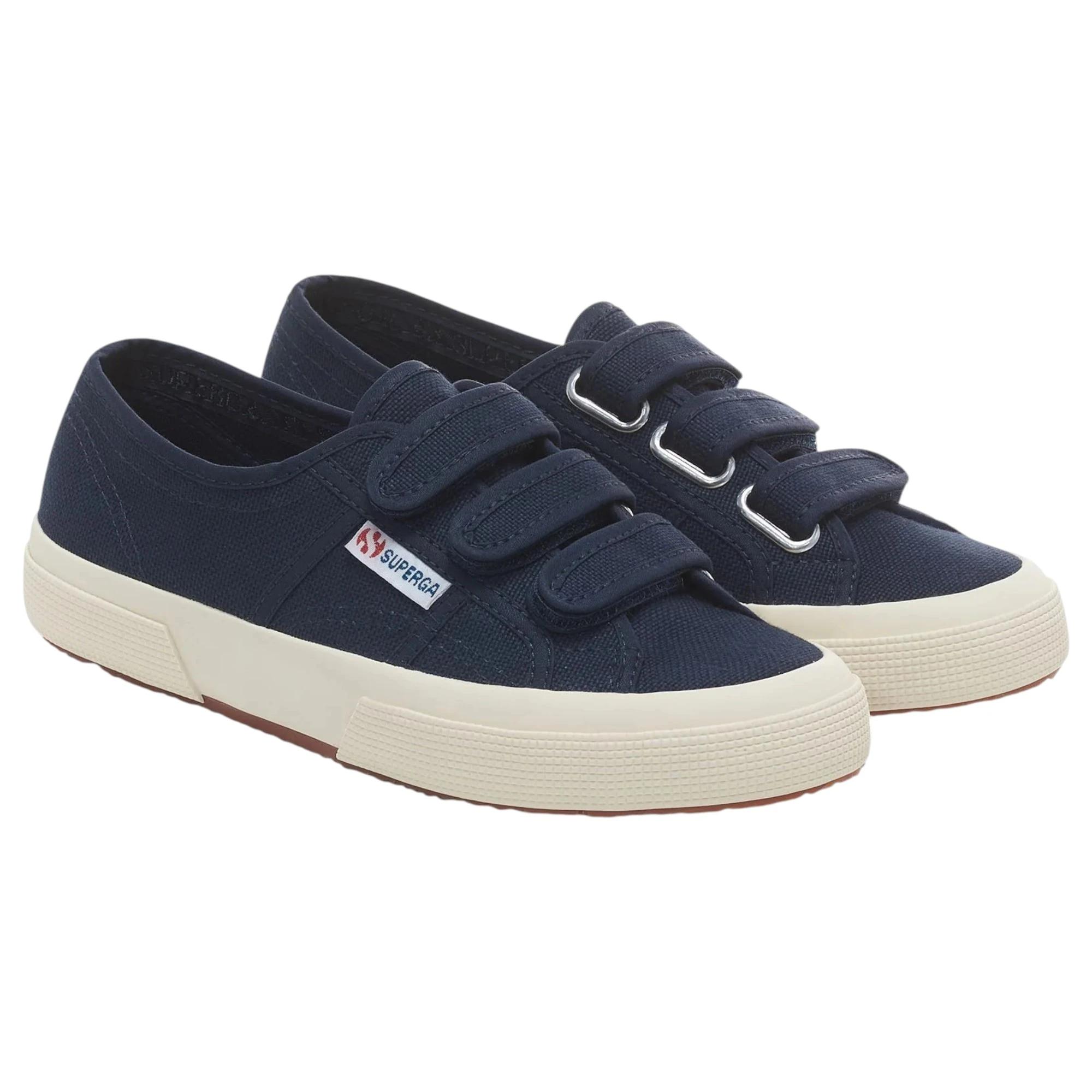 3 Superga Unisex 2750 Cotu 3 Strap Navy Casual Shoes NAVY, 3 of 5