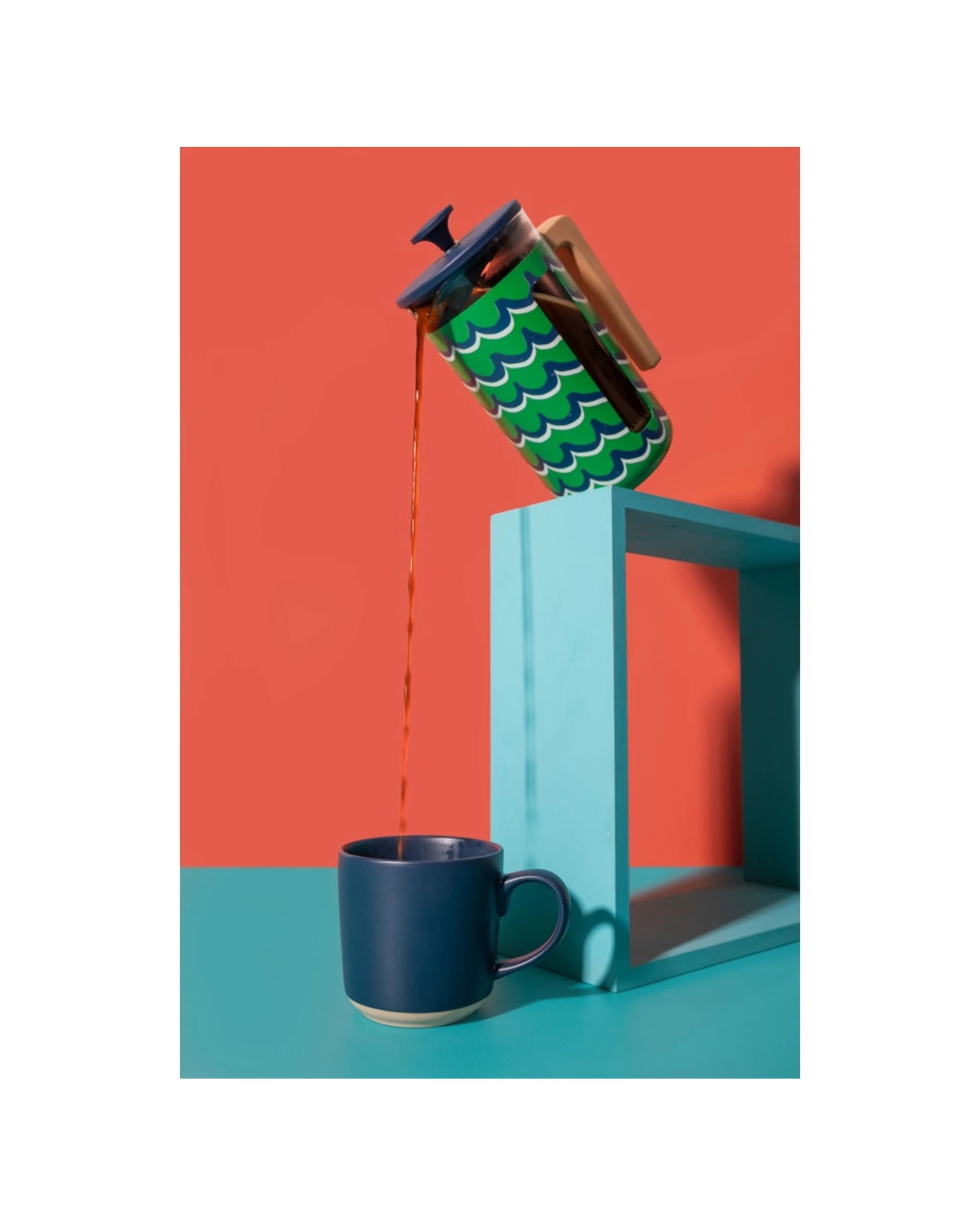 7 La Cafetiere Pisa Cafetiere Stainless Steel Coffee Plunger 1L Cyan Tides - Green, 7 of 7