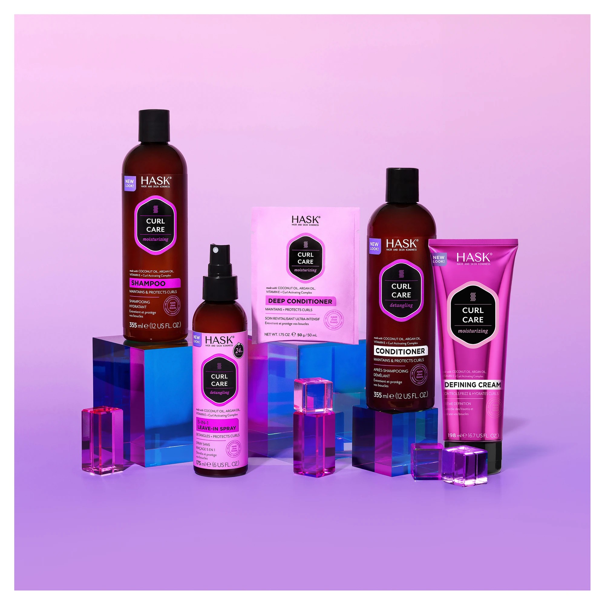 5 HASK Curl Care Curl Defining Cream 198ml - Coconut Oil, Argan Oil, Vitamin E and Curl Activating Complex, 5 of 9