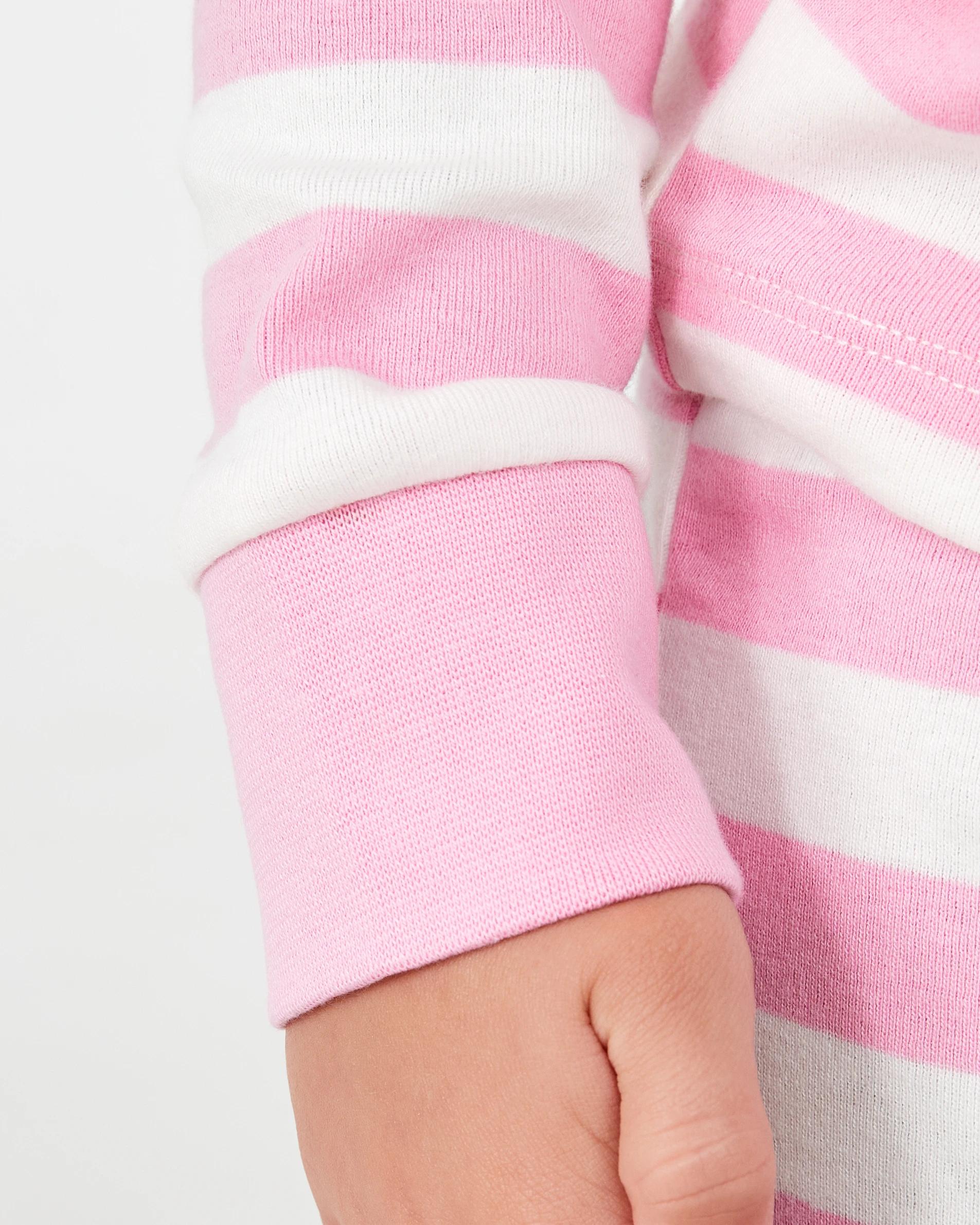 5 Ribbed Pyjama Set Pnk Stripe, 5 of 5