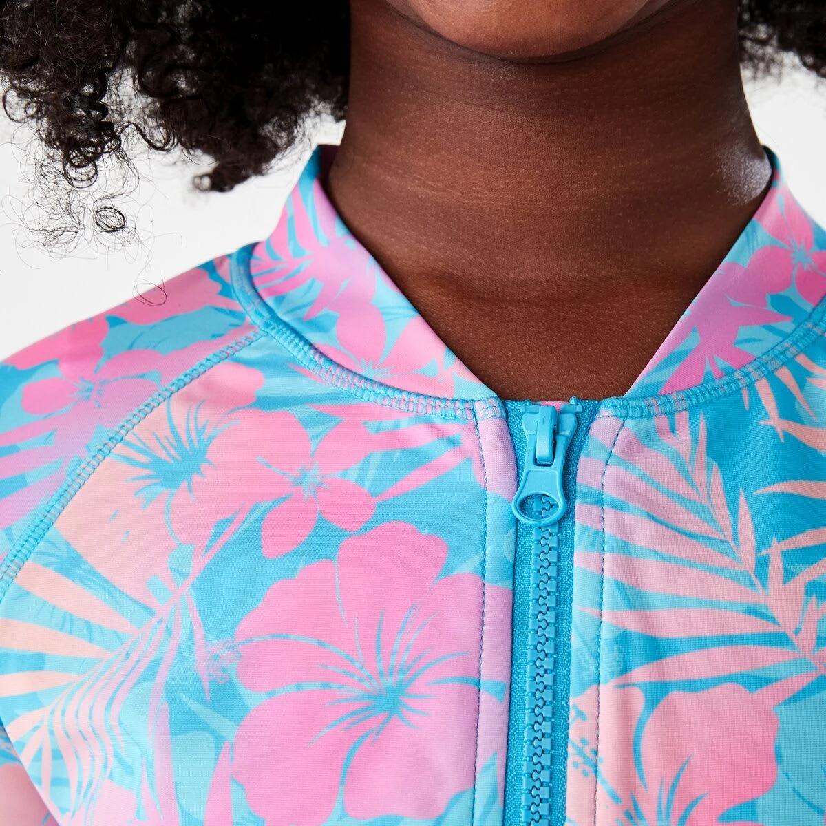 3 Long Sleeve Zip Through Rash Vest OMBRE TROPICAL LUSH MULTI, 3 of 8