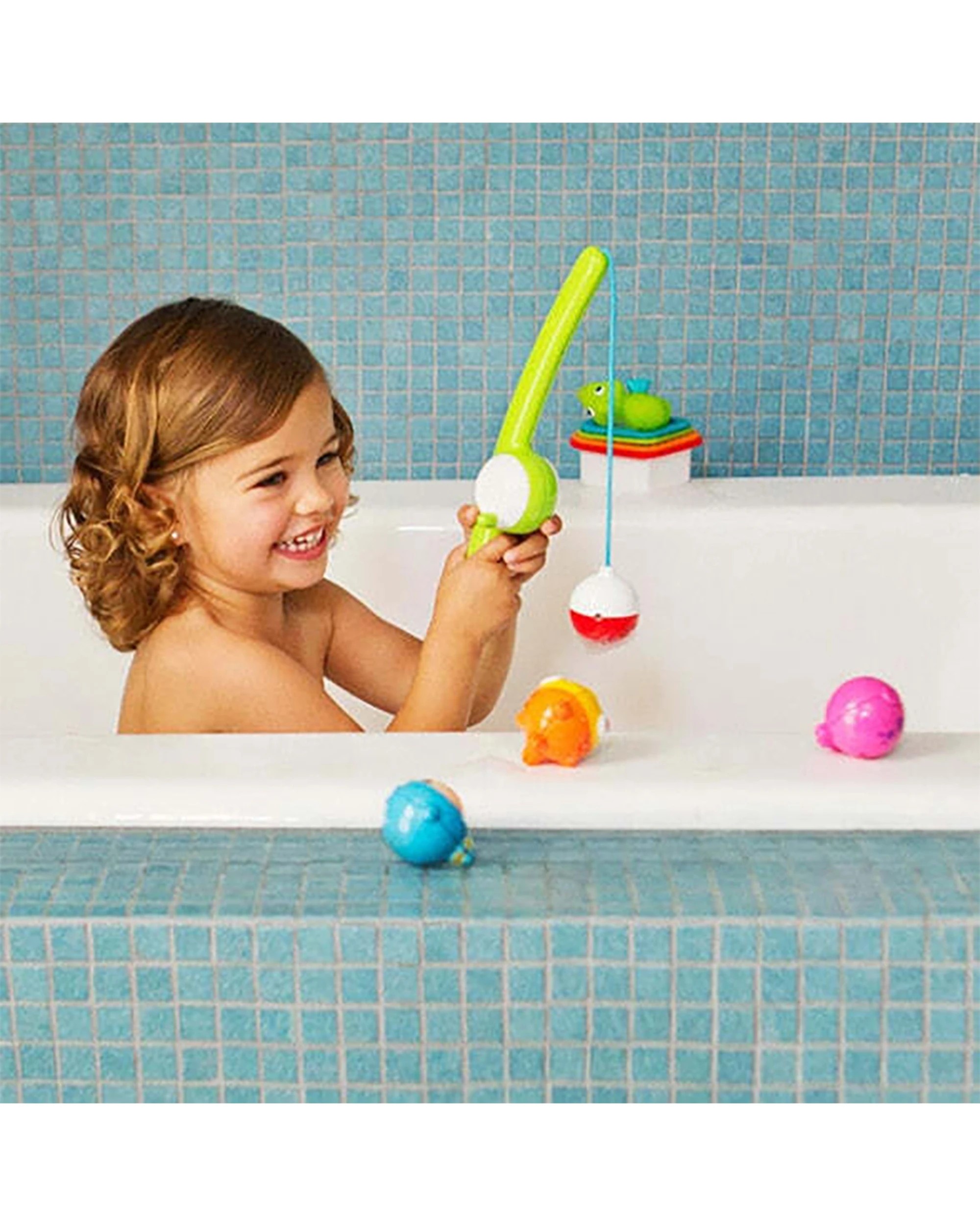 2 Munchkin Fishin Bath Toy Magnetic Fishing Set 2Y Up Hand Eye Coordination - Multi, 2 of 6