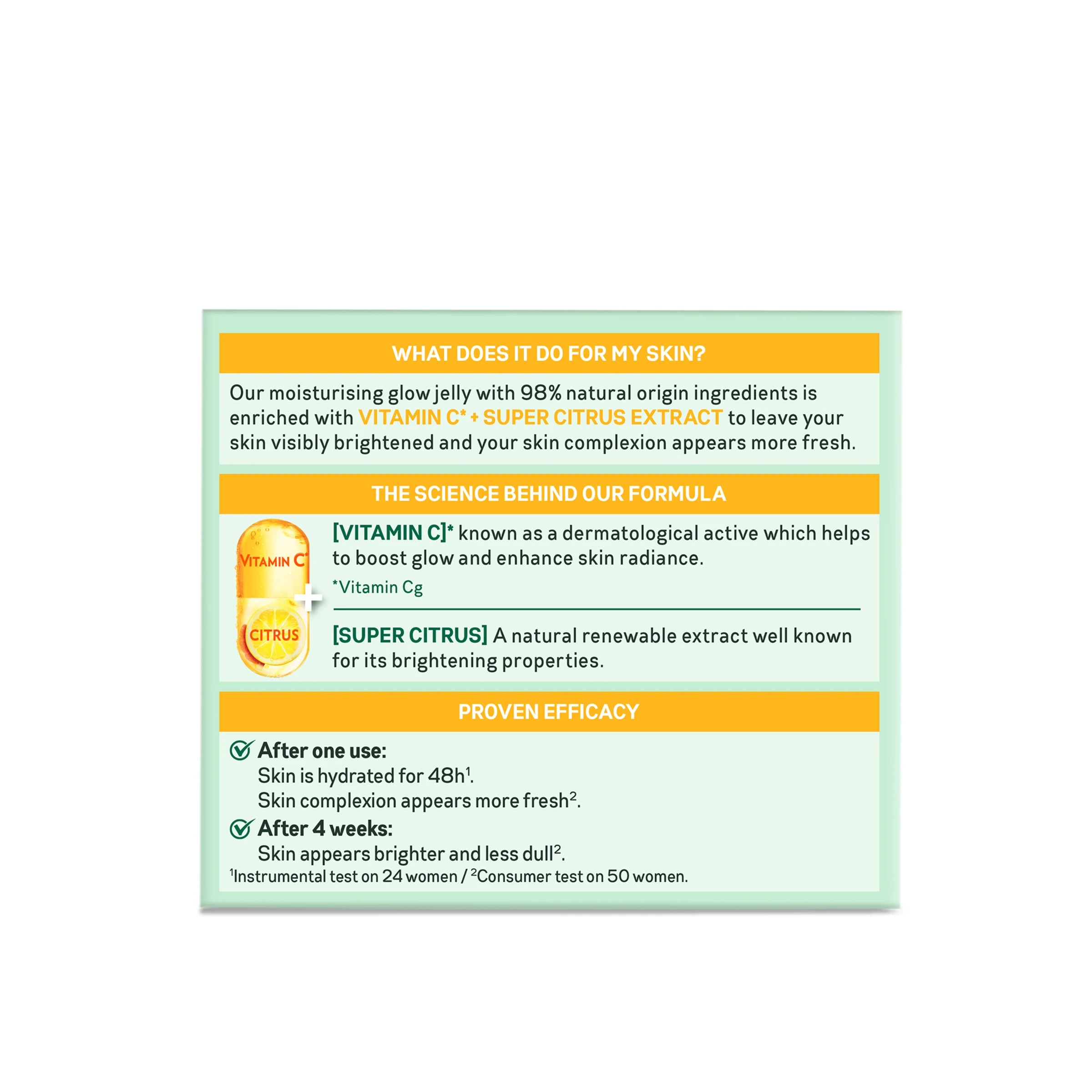 6 Garnier SkinActive Glow Jelly Moisturiser 50ml - Vitamin C and Citrus Extract, 6 of 6