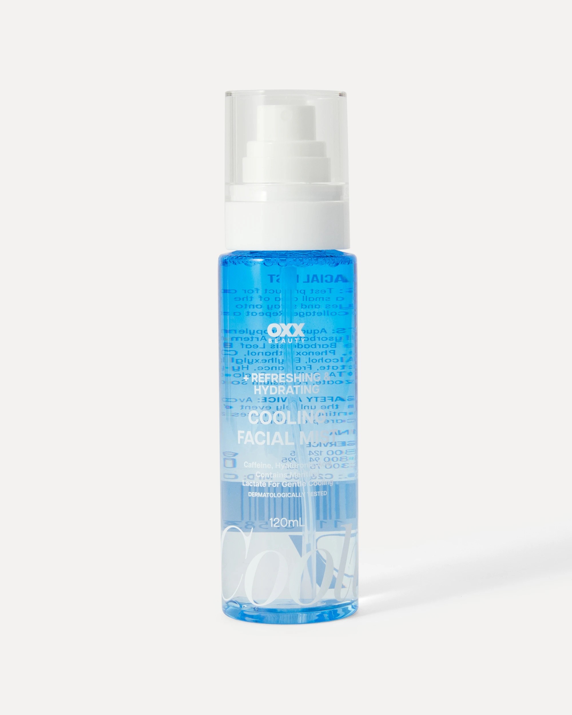 1 OXX Beauty Refreshing and Hydrating Cooling Facial Mist 120ml - Caffeine, Hyaluronic Acid and Menthyl Lactate, 1 of 4
