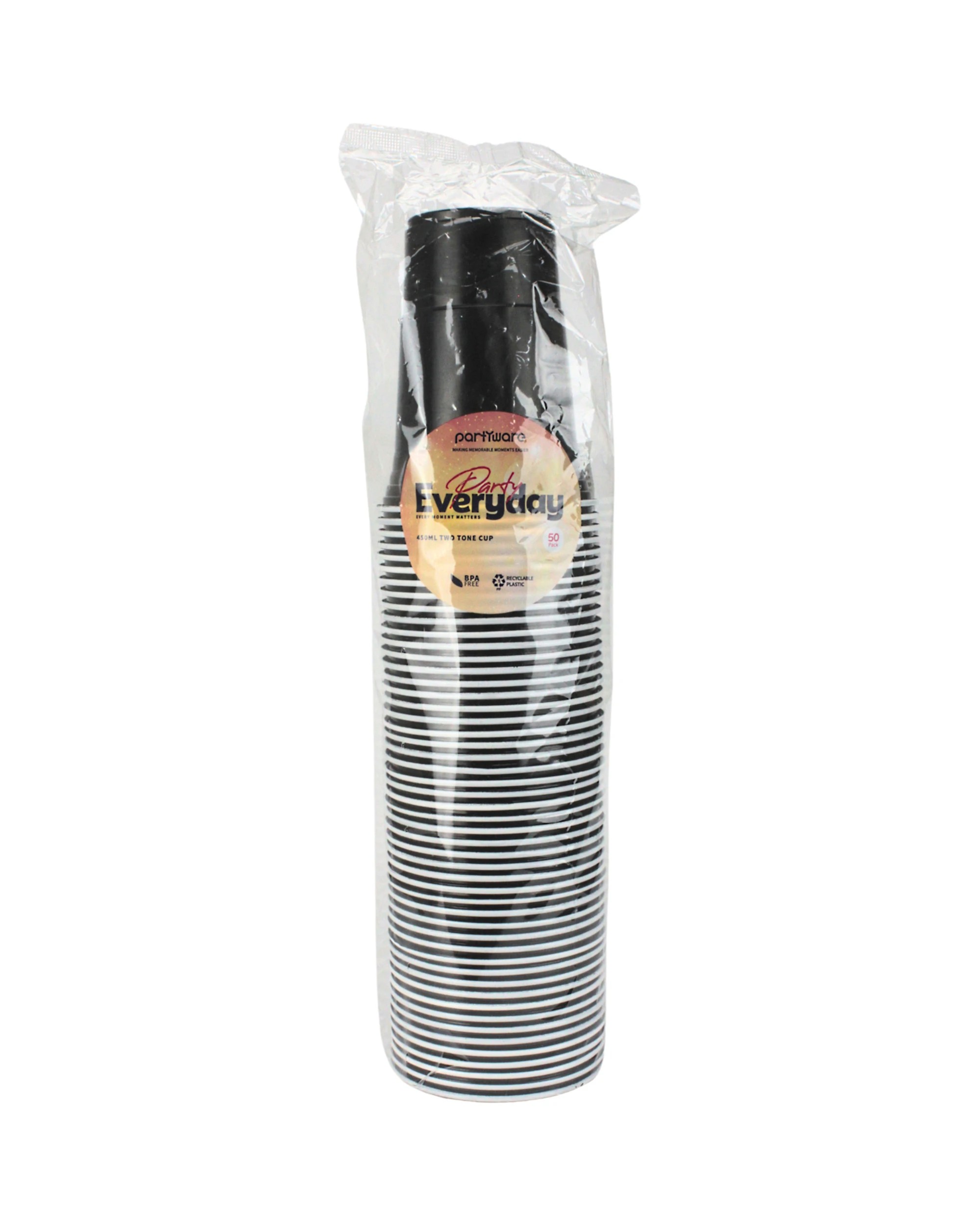 2 Partyware Everyday Party Black American Cups 450ml Pack of 50 - Black, 2 of 3