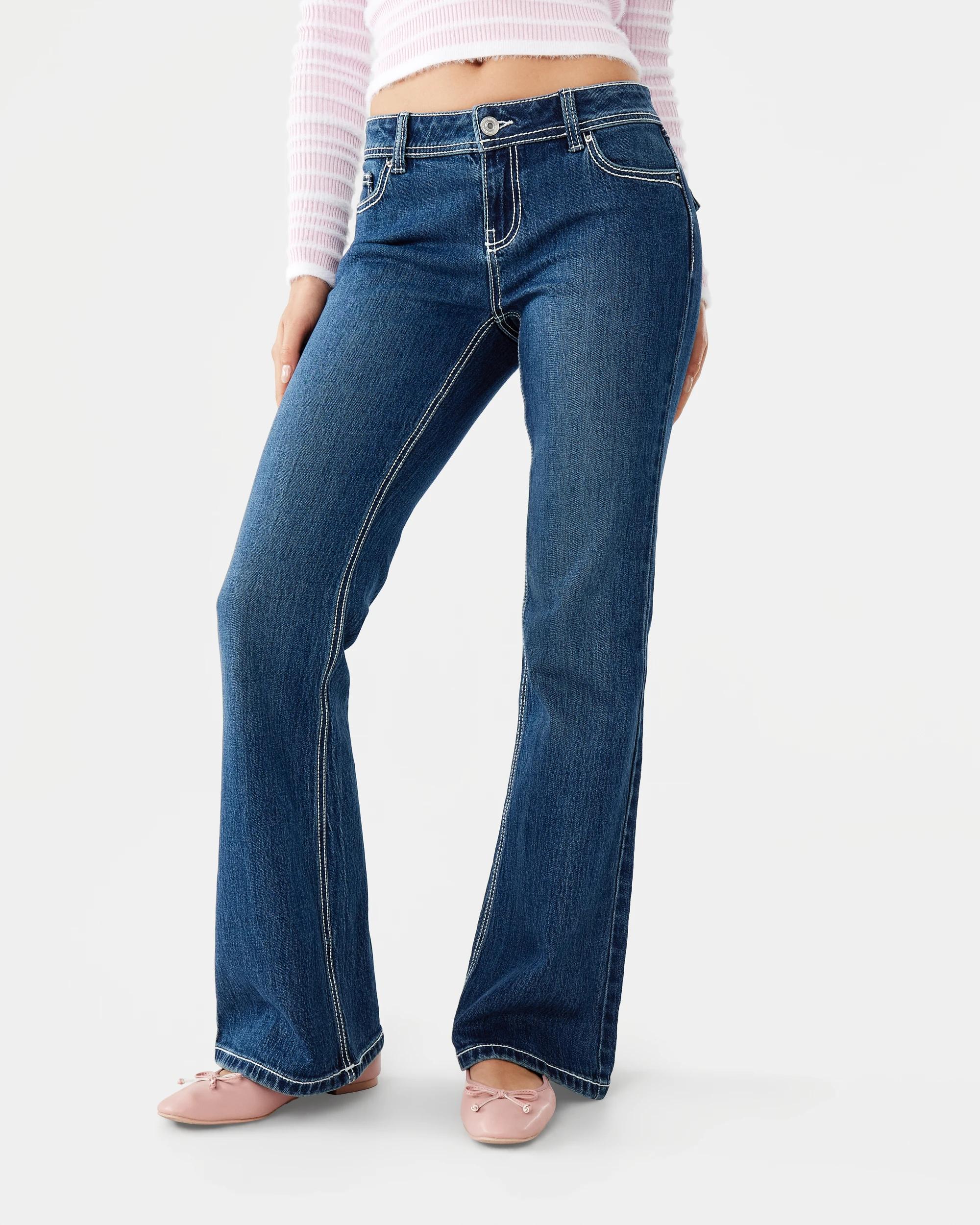 1 Flare Bootleg Jeans Dk Indigo, 1 of 10