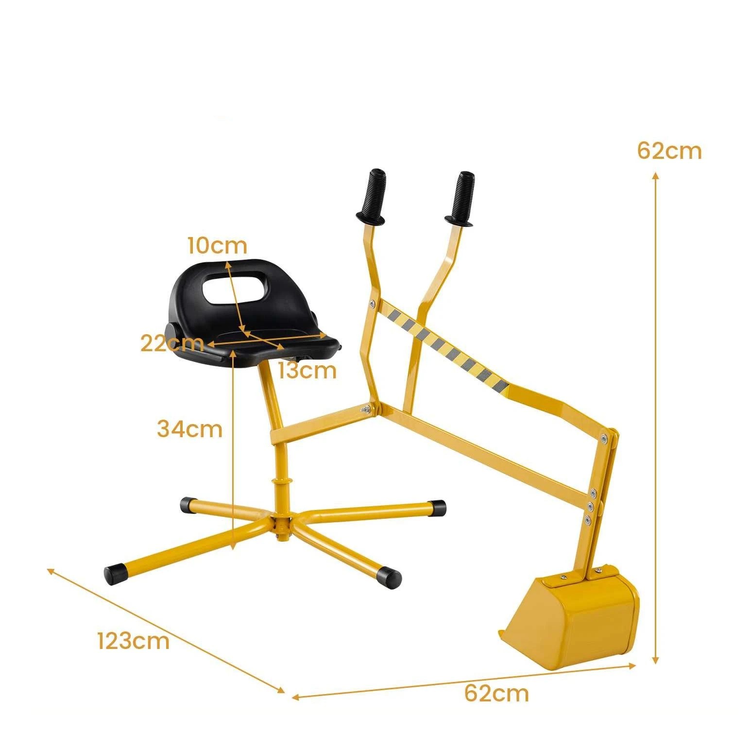 2 Costway Sand Digger w/Flexible Shovel 123cm 2-Handed Control - Yellow, 2 of 3