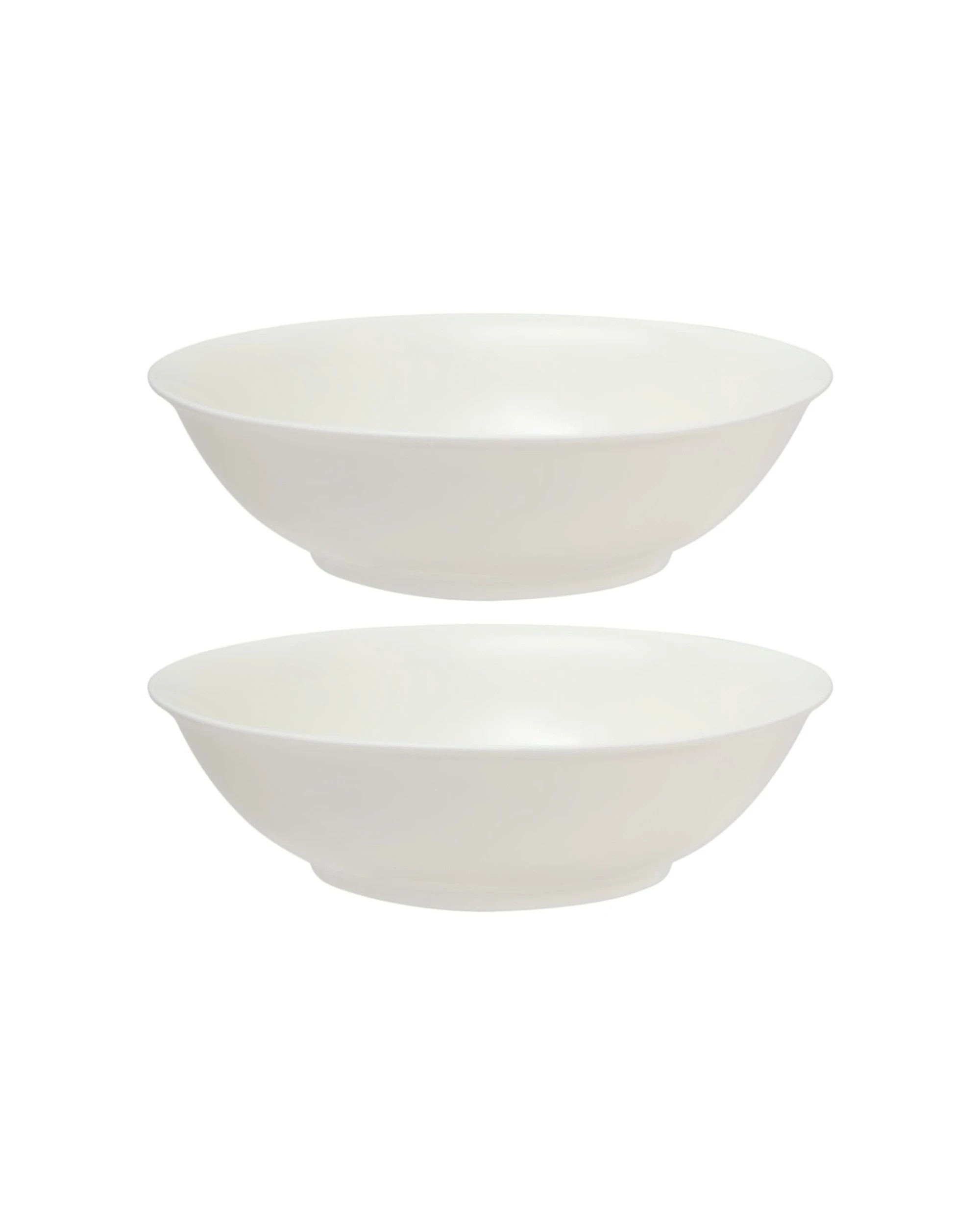 1 Maxwell & Williams 2x Basics Soup Pasta Bowl 23cm High Quality Porcelain Dinnerware Set - White, 1 of 1