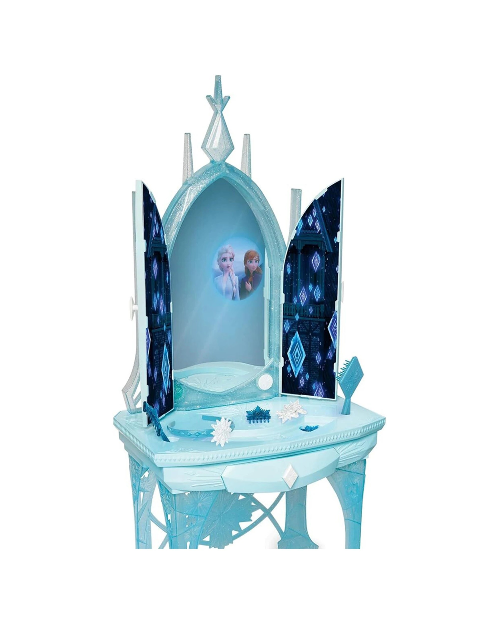 1 Disney Frozen 2 Elsa Feature Kids Beauty Vanity Playset Light Up Toy 3 Years Plus
 - Blue, 1 of 5