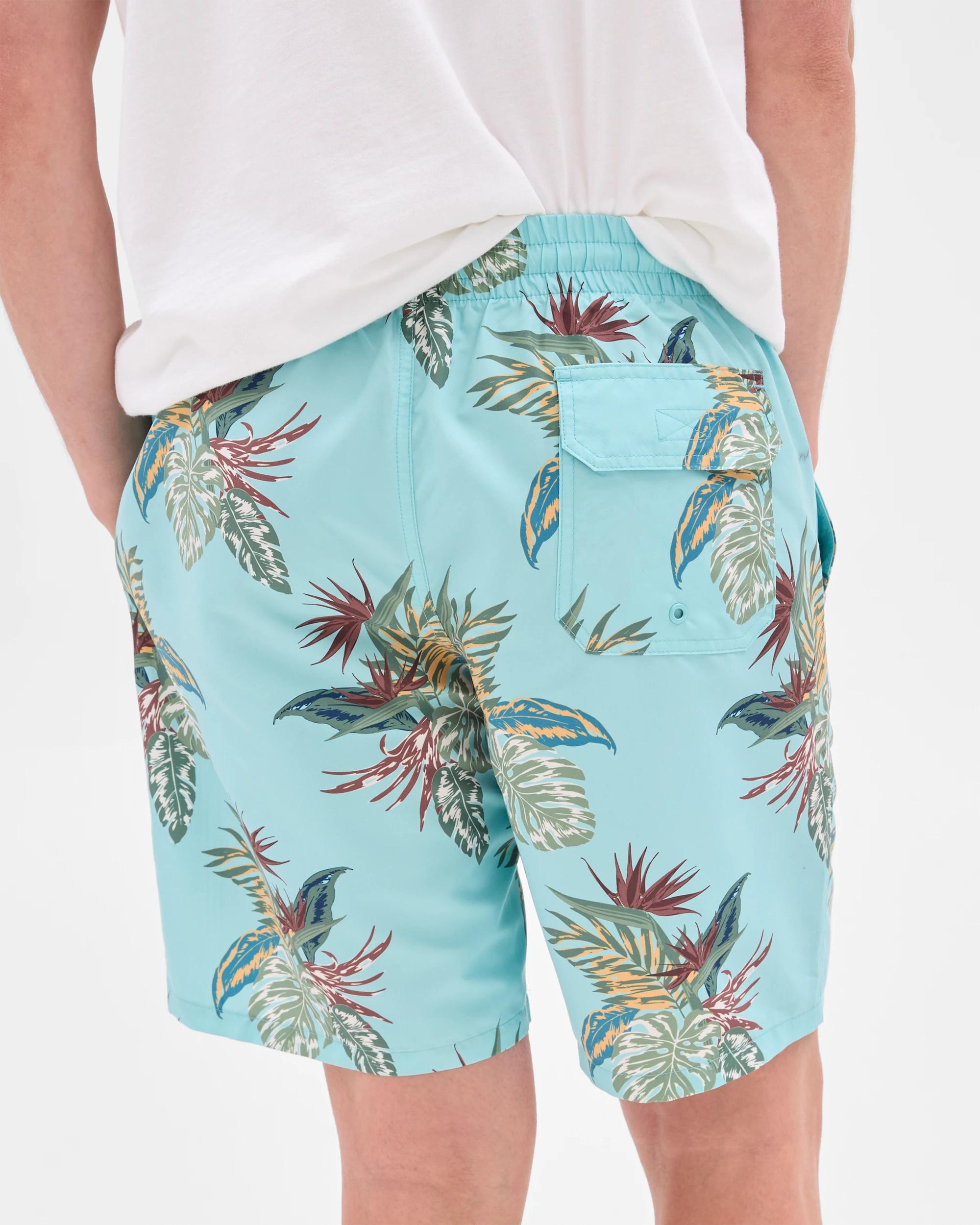 5 Target Tropical Print Boardshorts AQUA, 5 of 5
