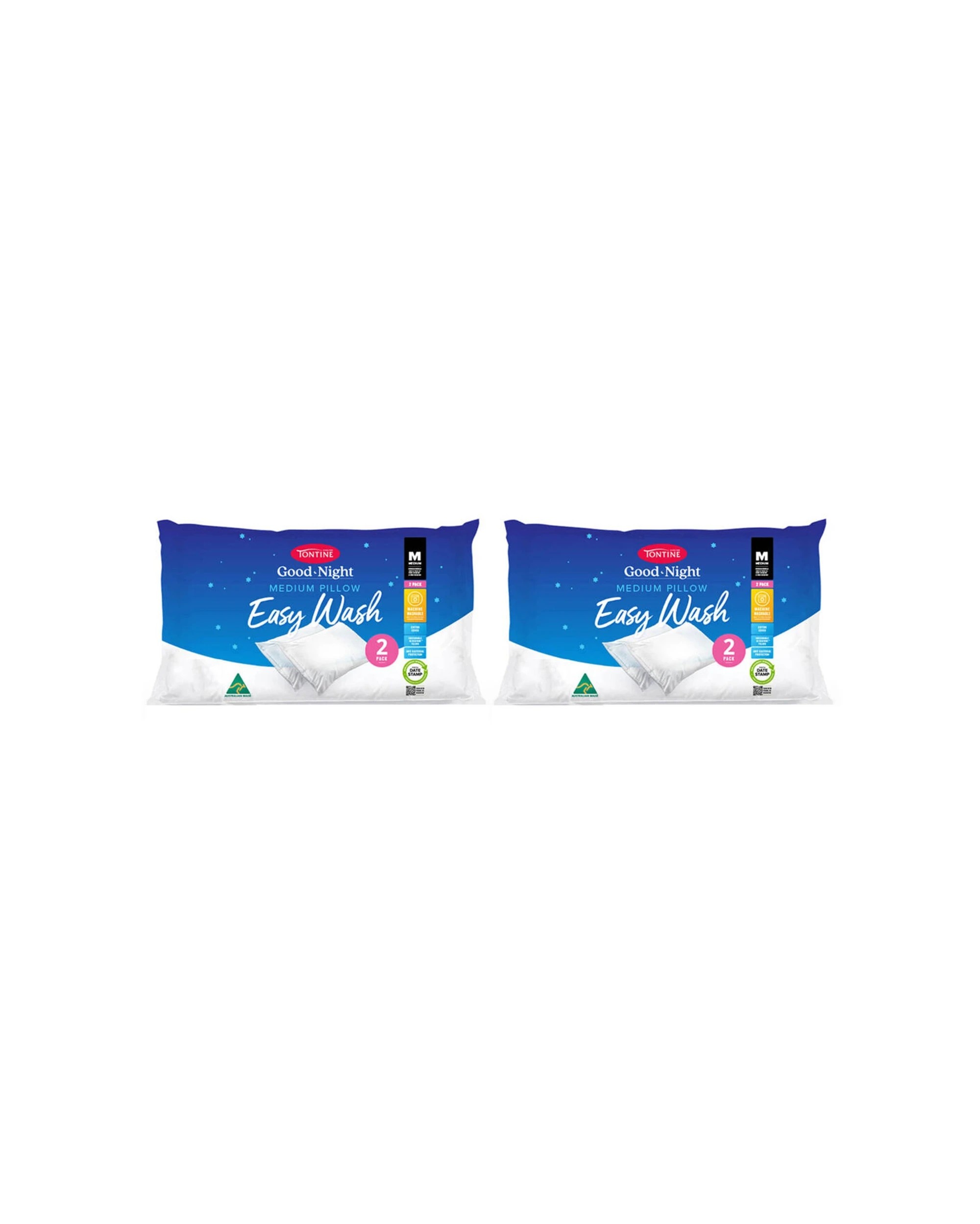 1 Tontine Good Night Easy Wash Medium Sleeping Pillow - 4pc - White, 1 of 5