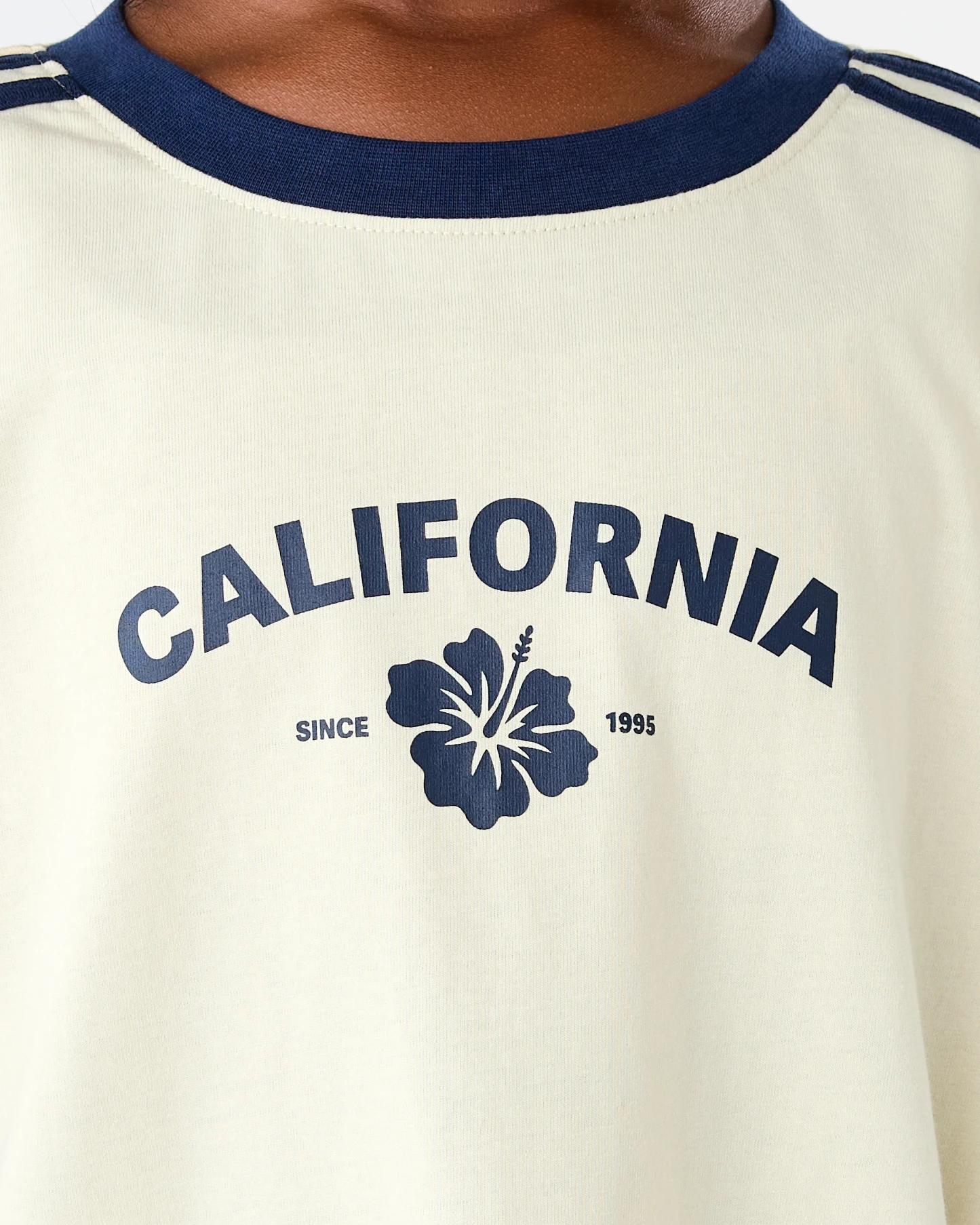 4 Side Stripe Crew Neck Oversized T-shirt Ylw Slgn, 4 of 8