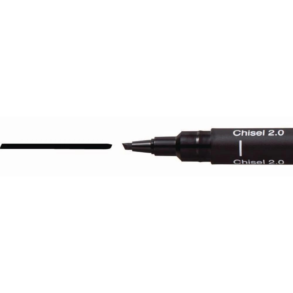 3 Uni Pin Fineliner 2 mm Chisel Tip Black, 3 of 3