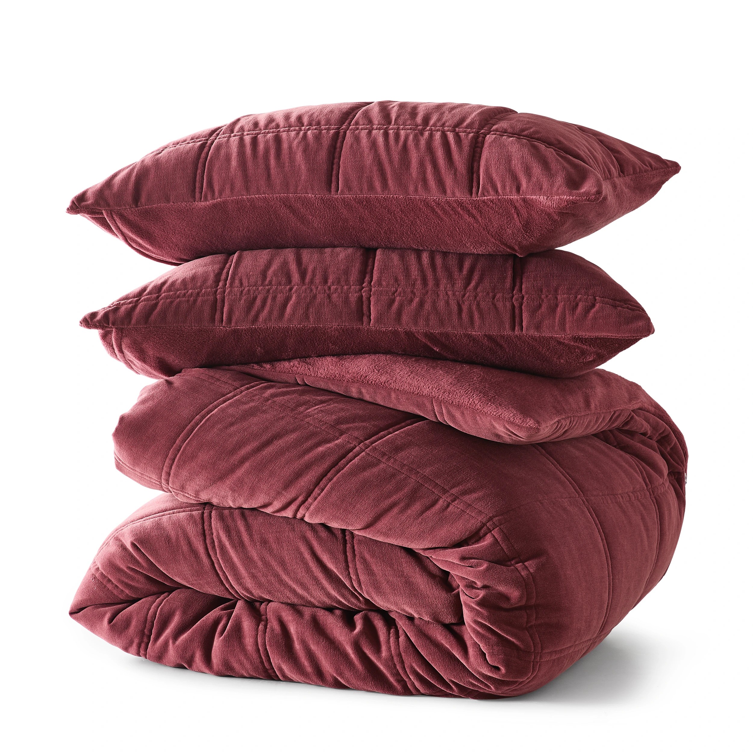 5 Chenille Velvet Quilt Cover Set - King Bed, Port, 5 of 7