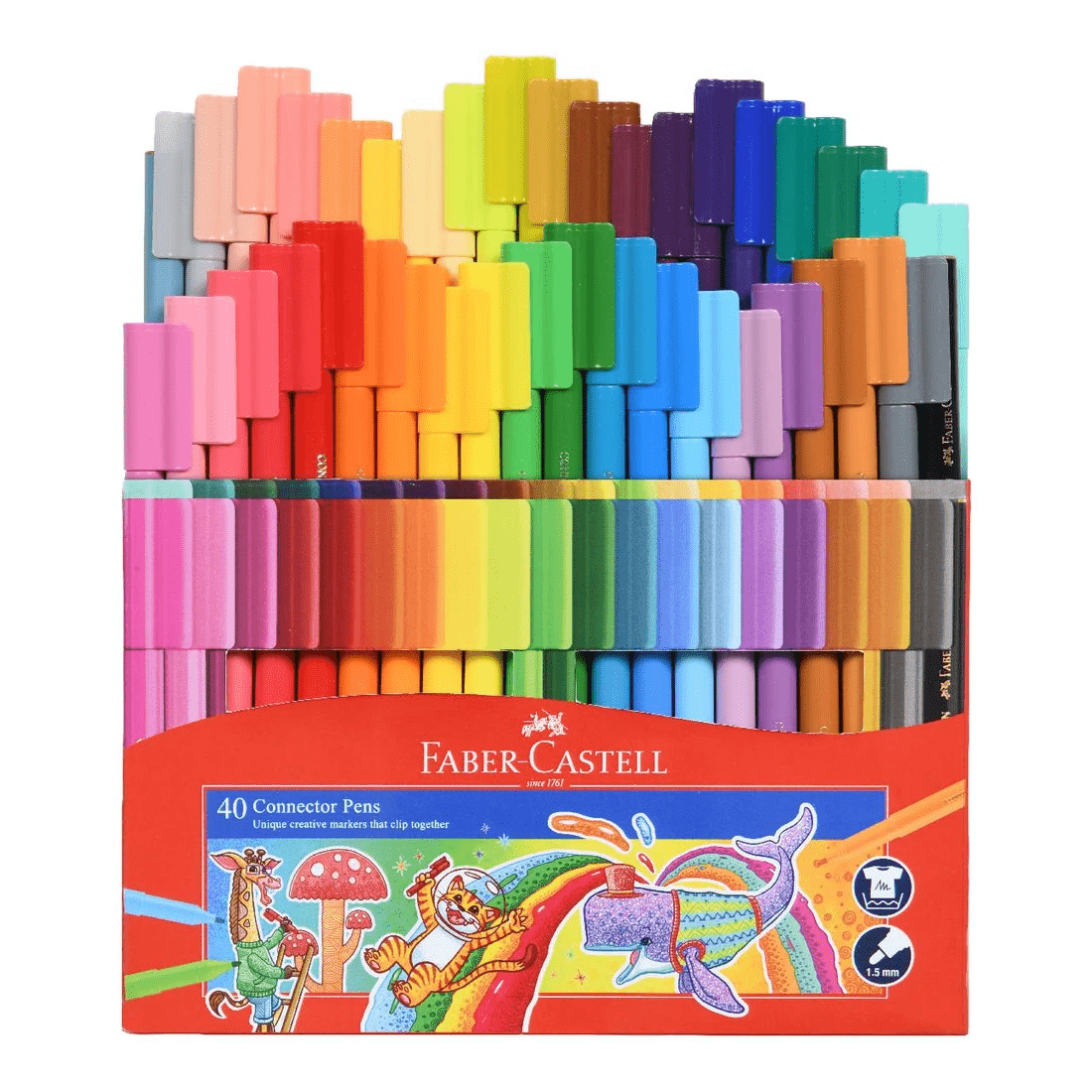 2 Faber-Castell Connector Pens 40 Pack, 2 of 10