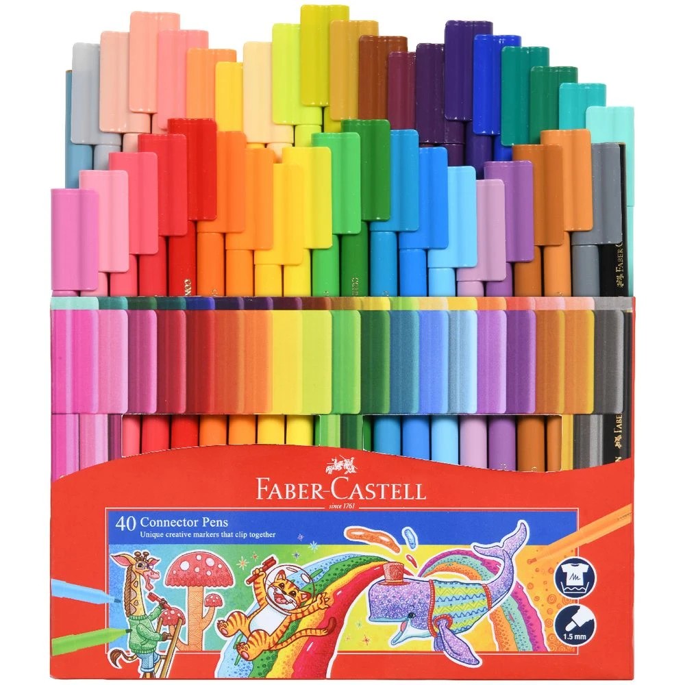 2 Faber-Castell Connector Pens 40 Pack, 2 of 10