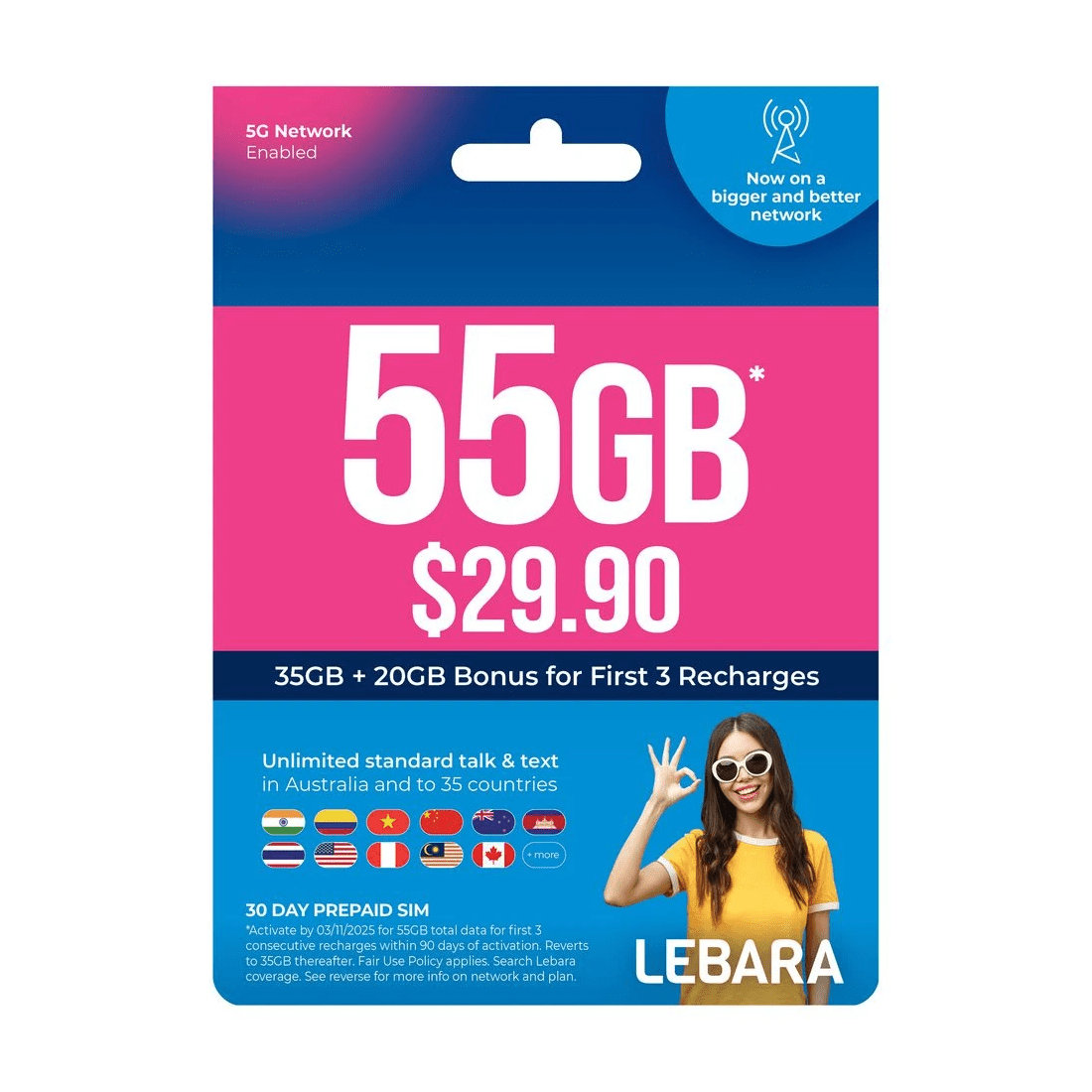 1 Lebara $29.90 Prepaid Eco SIM, 1 of 2