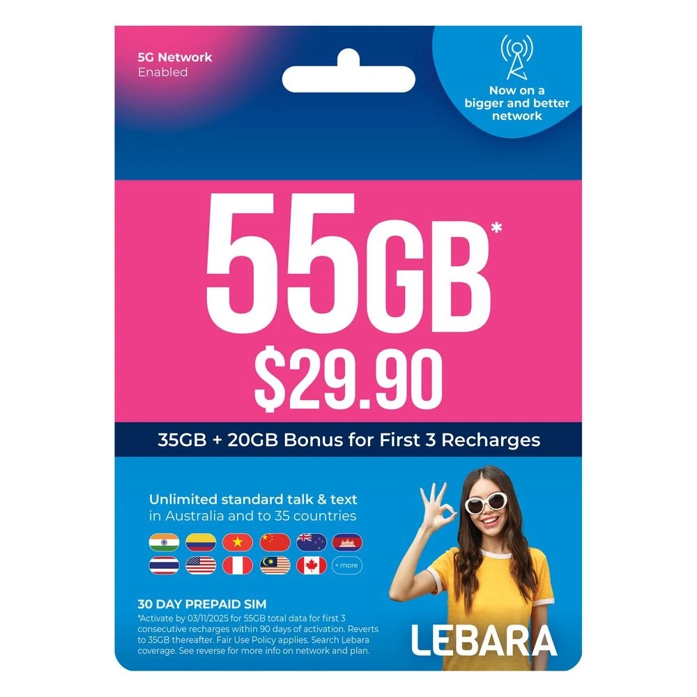 1 Lebara $29.90 Prepaid Eco SIM, 1 of 2