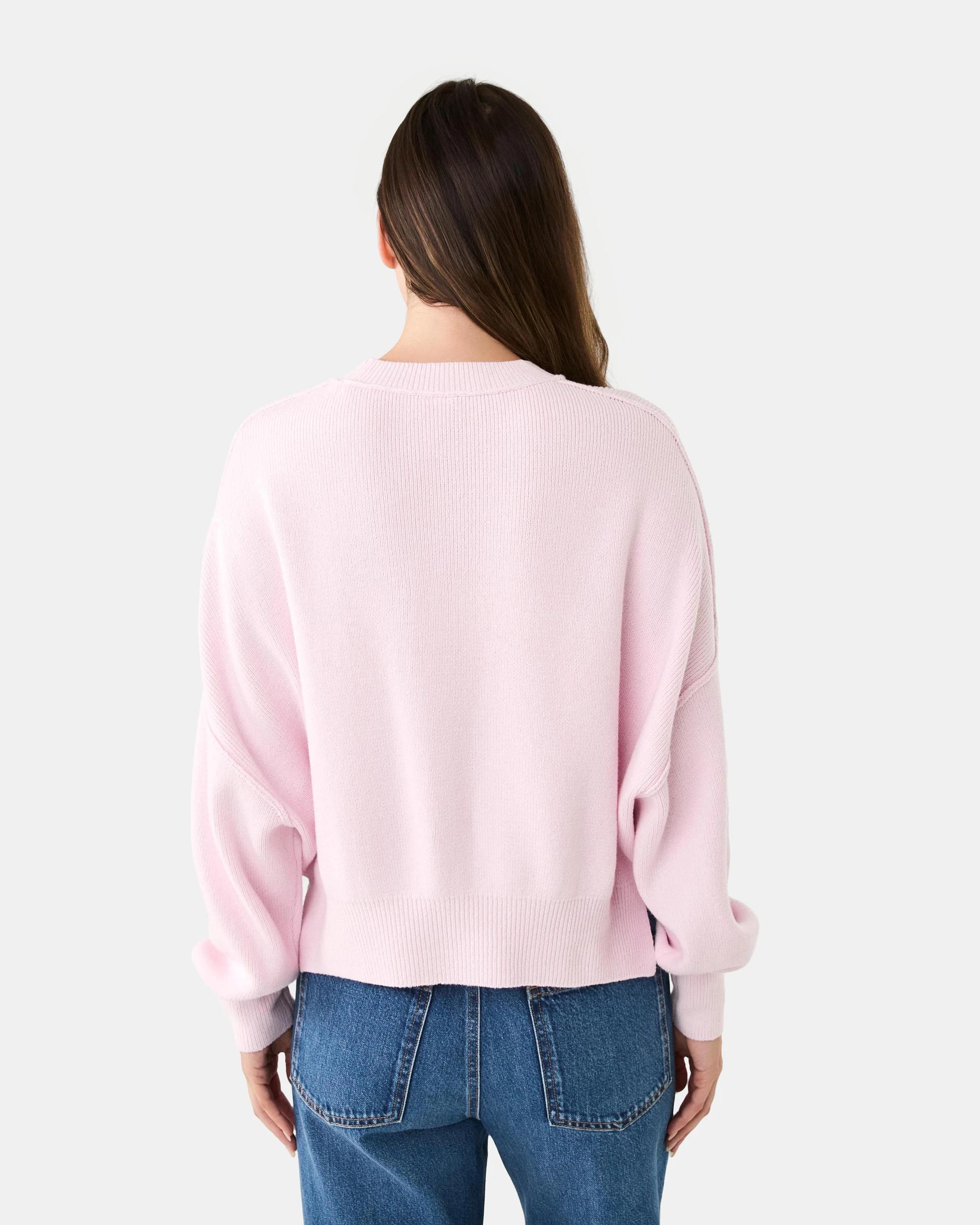 3 Oversized Crew Neck Jumper Bllet Pink, 3 of 7