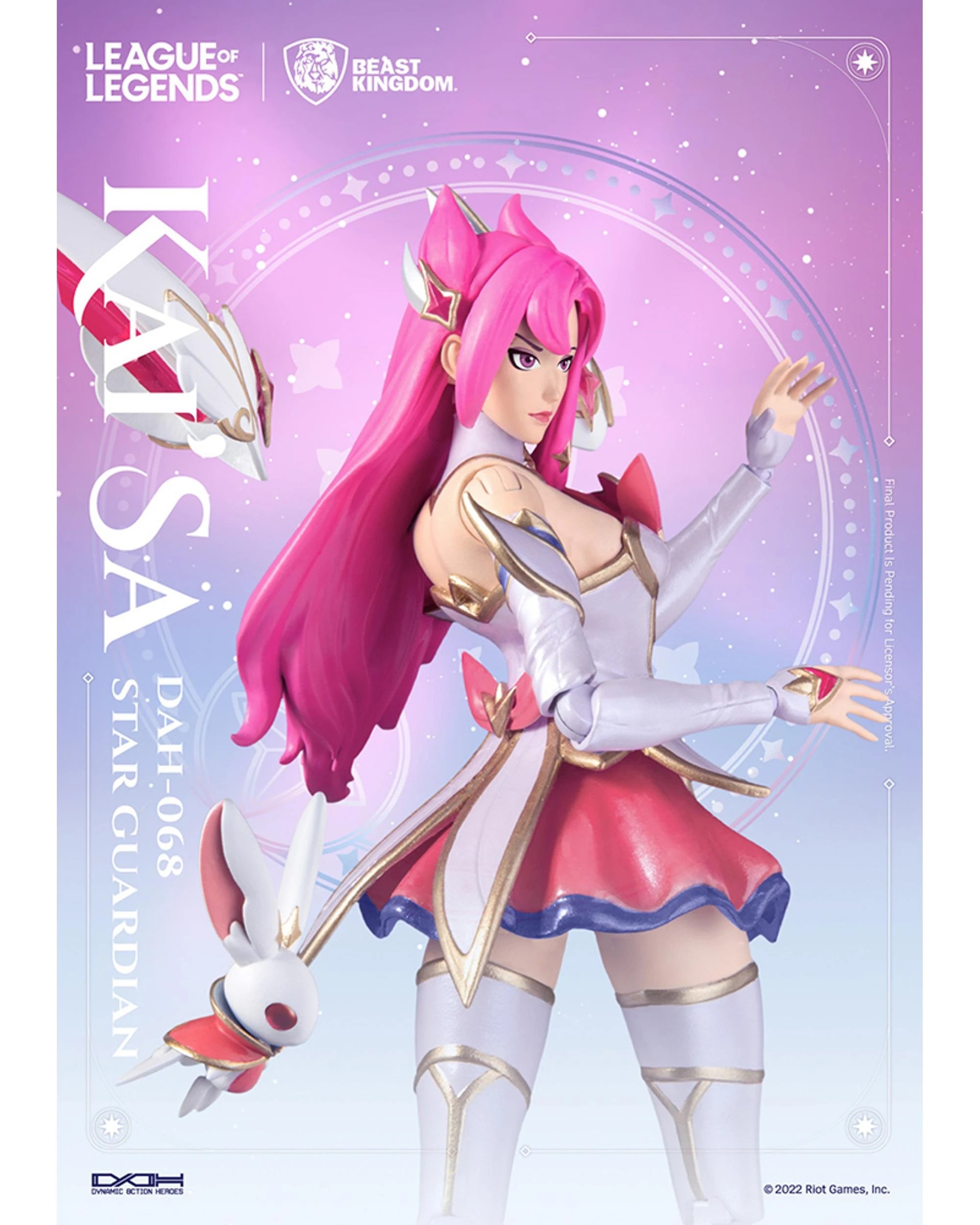 7 Beast Kingdom: Dynamic Action Heroes League of Legends Star Guardian Kai'Sa 7 inch Figure, 7 of 7