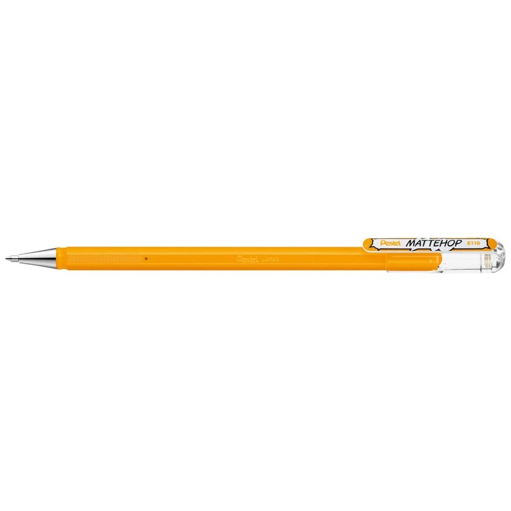 2 Pentel Mattehop Gel Pen 1.0mm Yellow Orange, 2 of 2