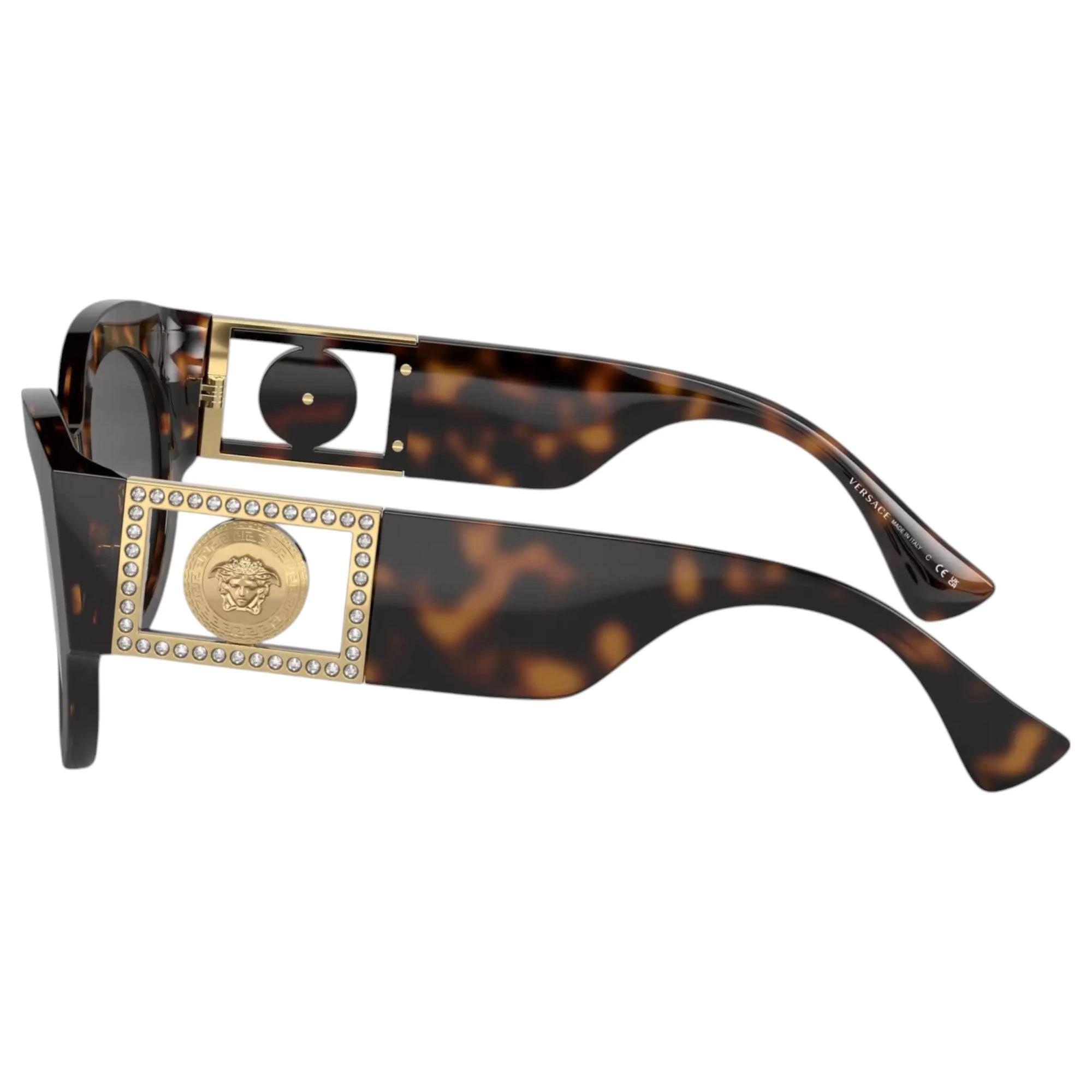 5 Versace Womens Sunglasses VE4438B Dark Havana Dark Grey Sunnies MULTI, 5 of 5