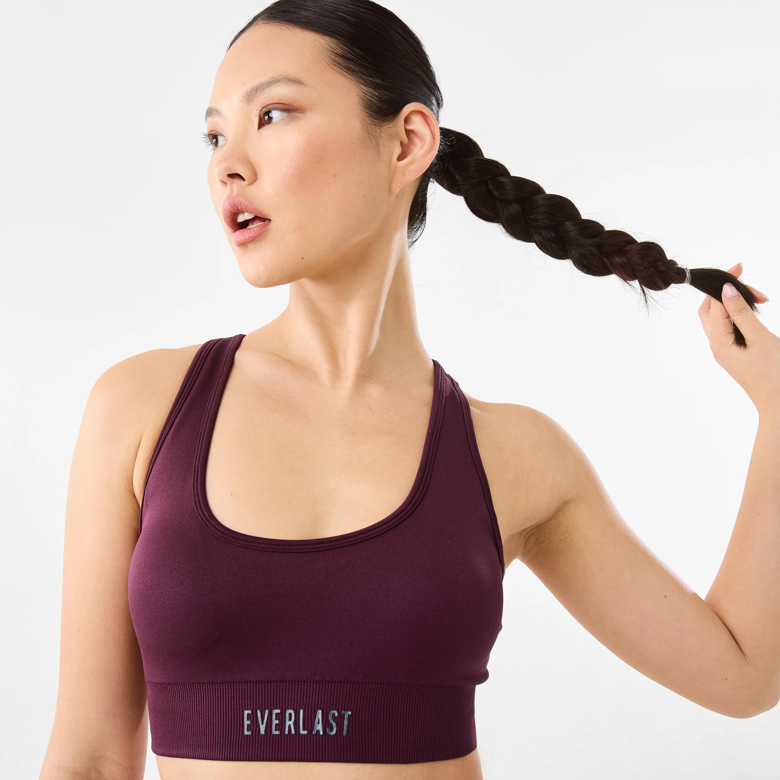 5 Everlast Womens Scoop Neck Seamfree Crop Top EVERLAST CHERRY LAQ, 5 of 10