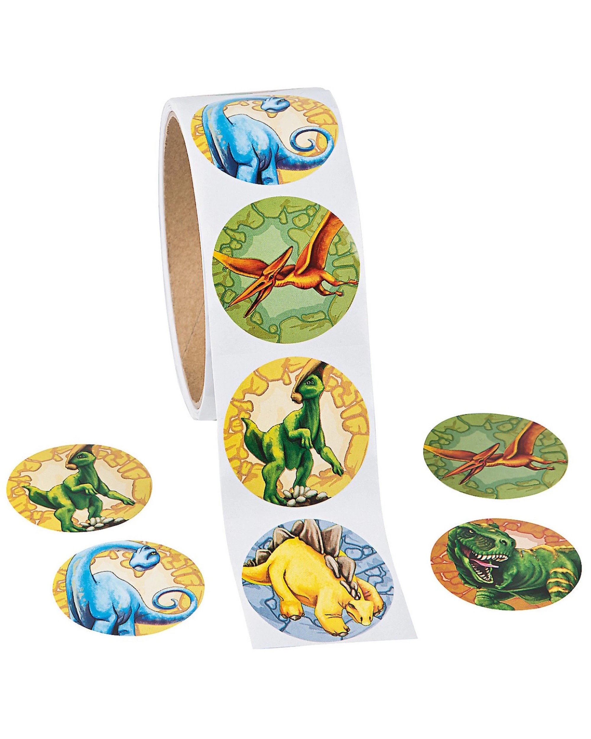 1 Partyrama Dinosaur Stickers Roll of 100, 1 of 1