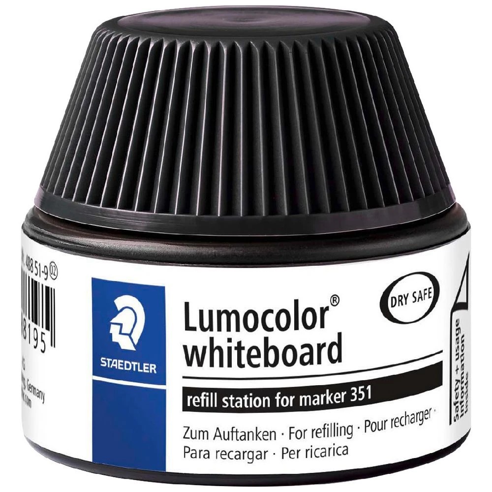 1 Staedtler Lumocolor Whiteboard Marker Refill Station Black, 1 of 3
