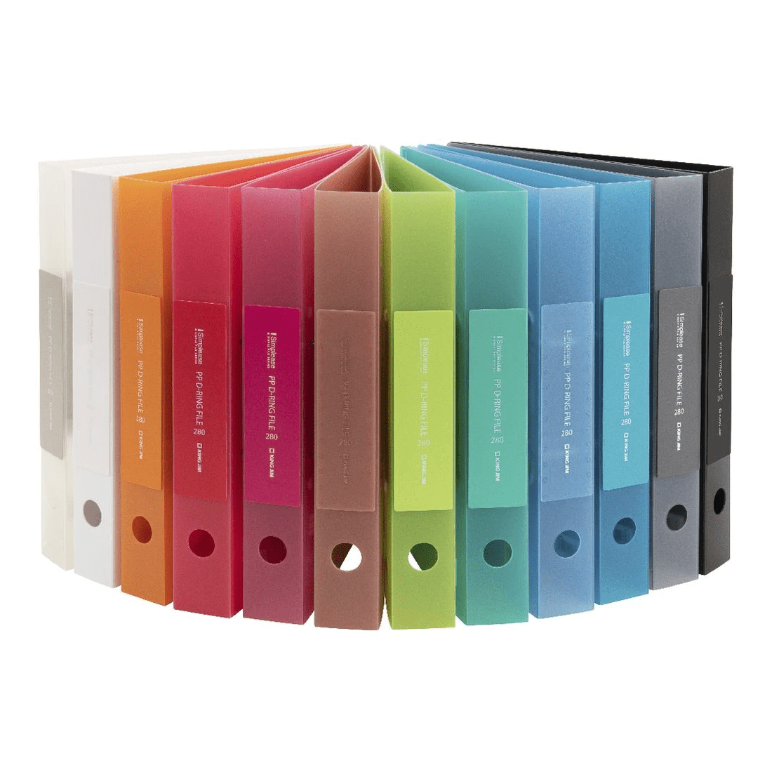 4 King Jim A4 2 D-Ring Simplease Binder 30mm Pea Green, 4 of 4