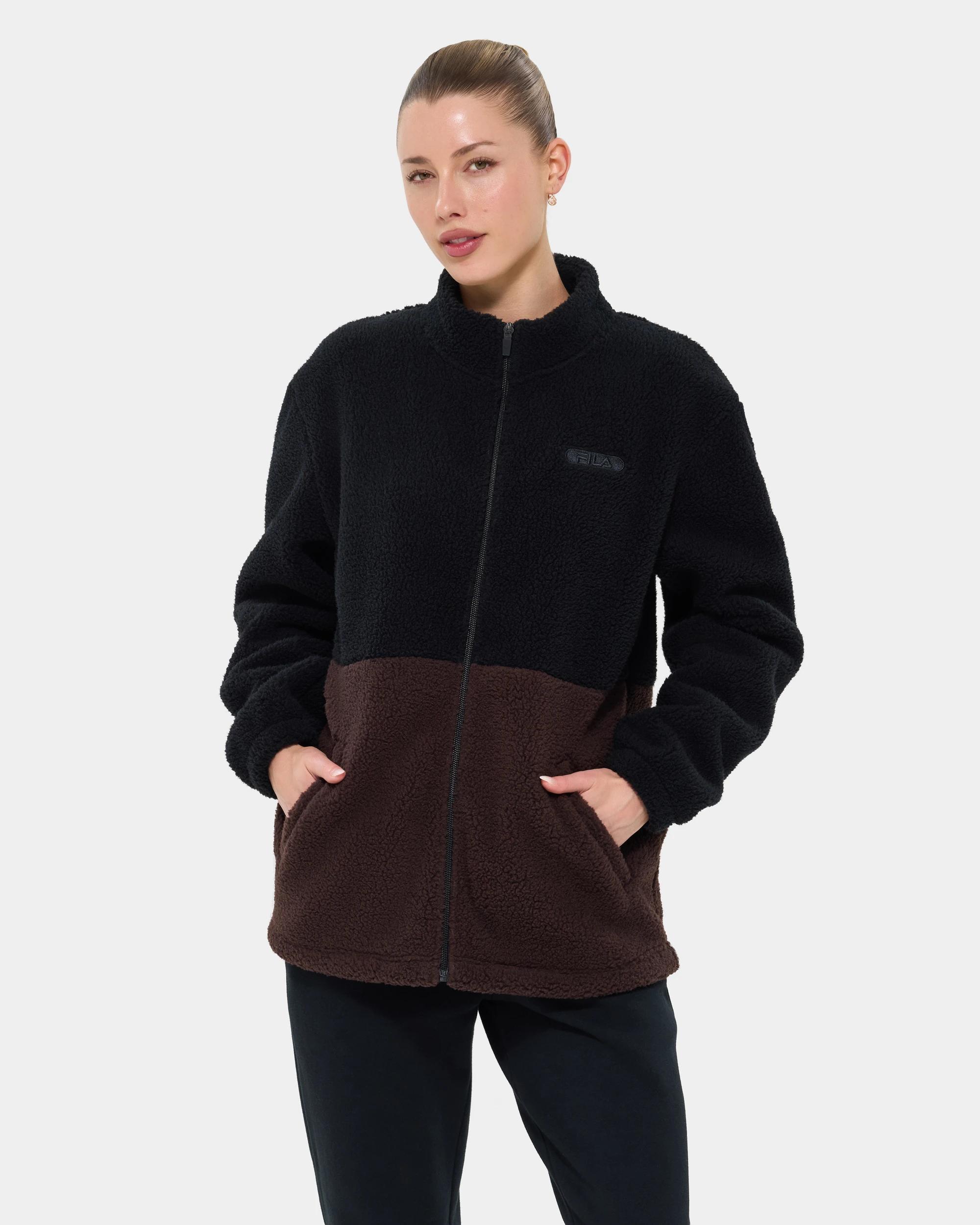 1 Fila Victoria Teddy Jacket BLACK, 1 of 7