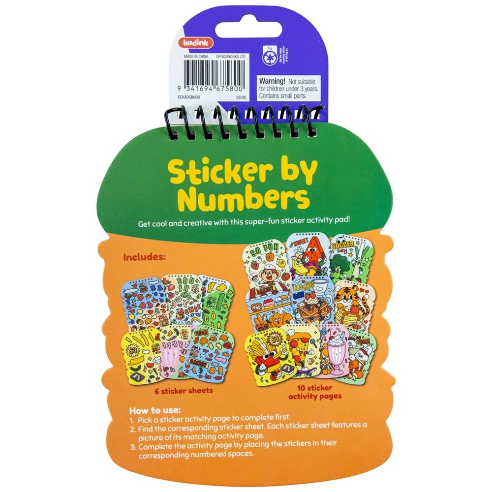 2 Kadink Sticker by Number Book Burger, 2 of 4