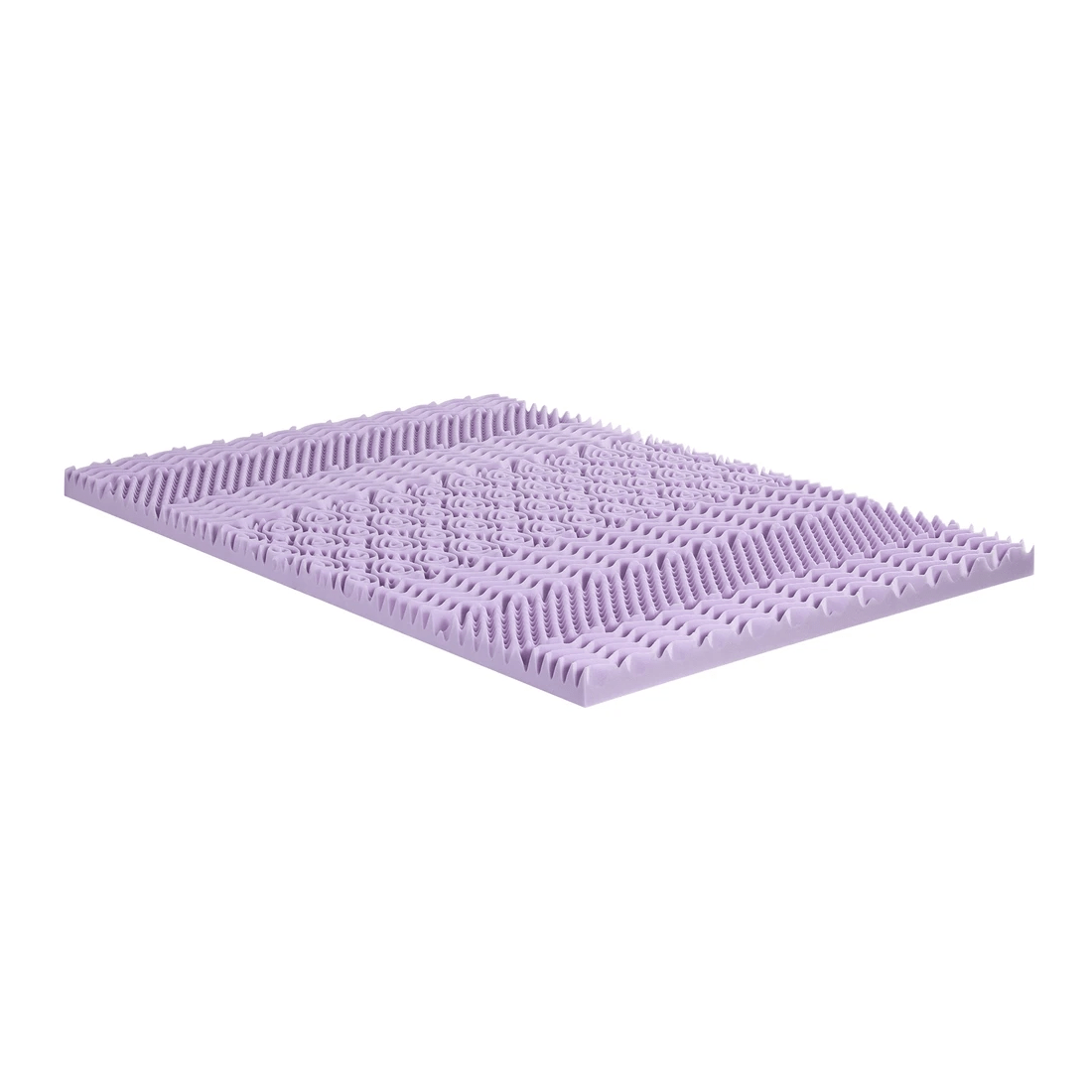 1 Giselle 8cm Memory Foam Mattress Topper Lavender Infused Bamboo Cover 7-Zone King - Purple, 1 of 2